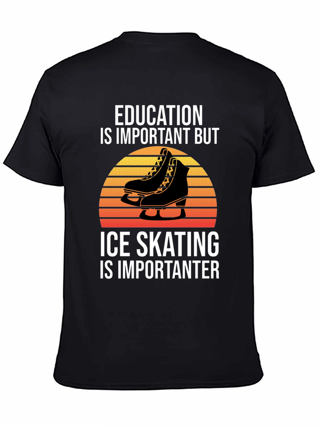Education vs Ice Skating Graphic Tee