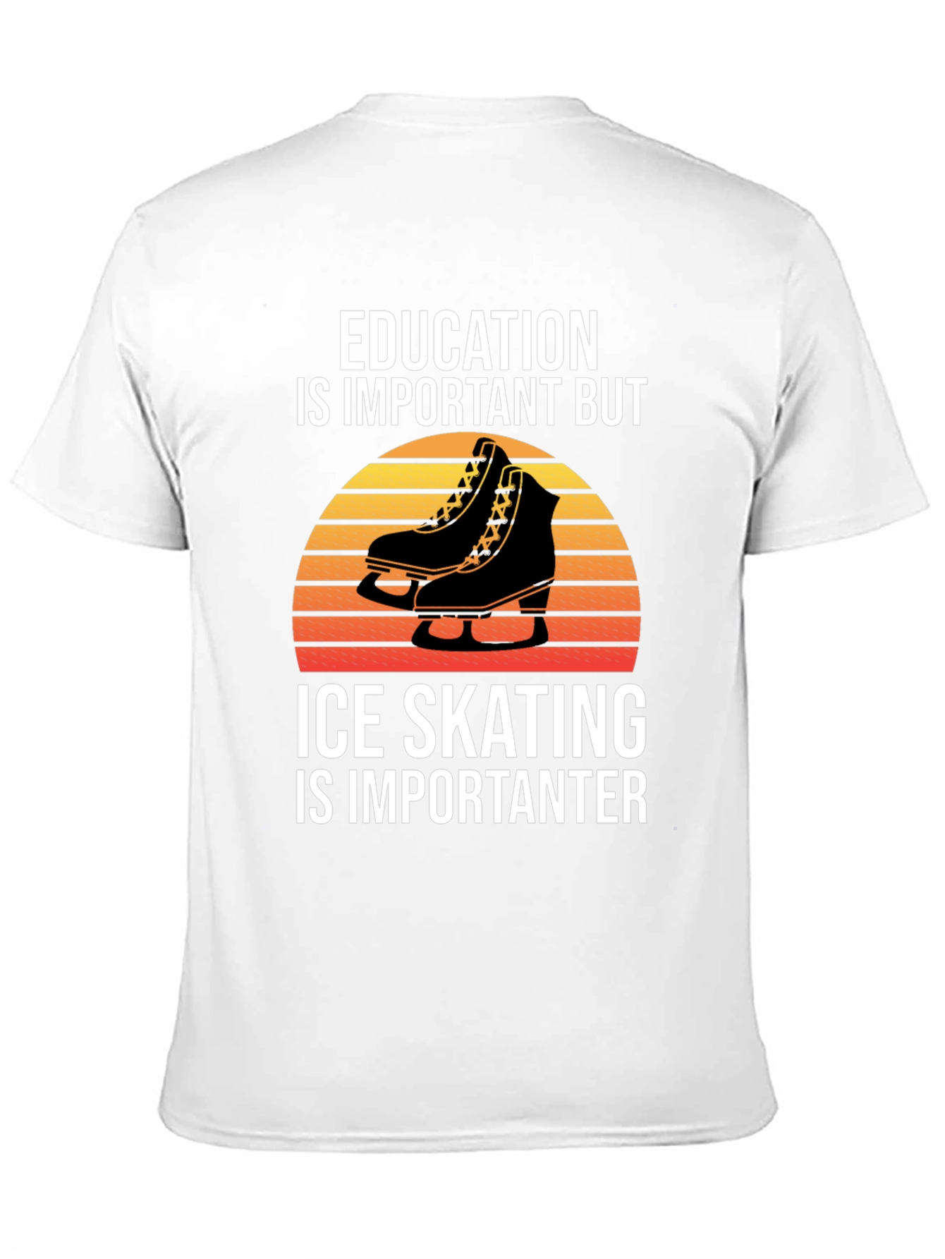 Education vs Ice Skating Graphic Tee