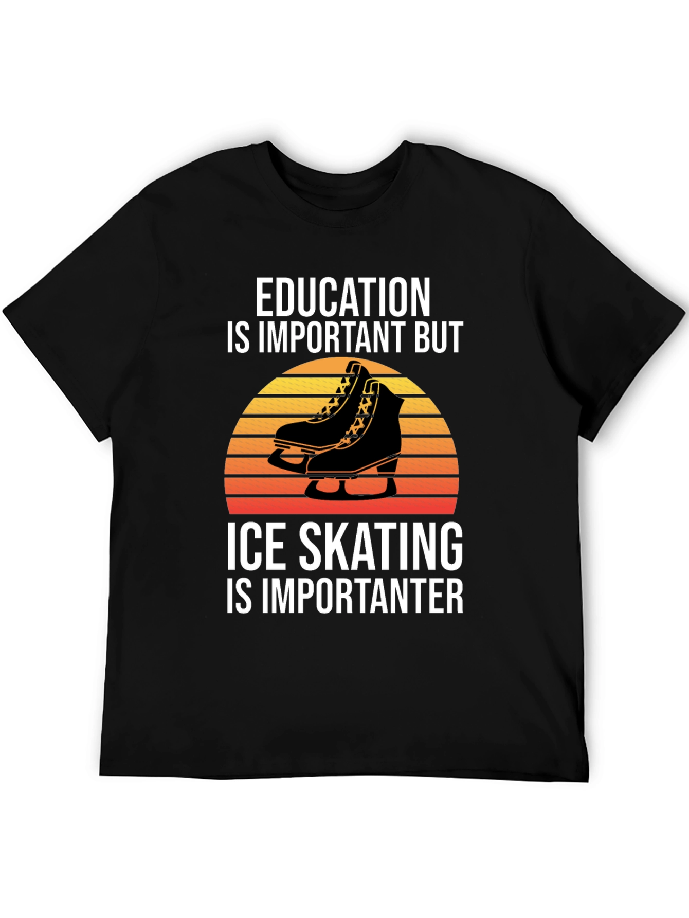 Education vs Ice Skating Graphic Tee