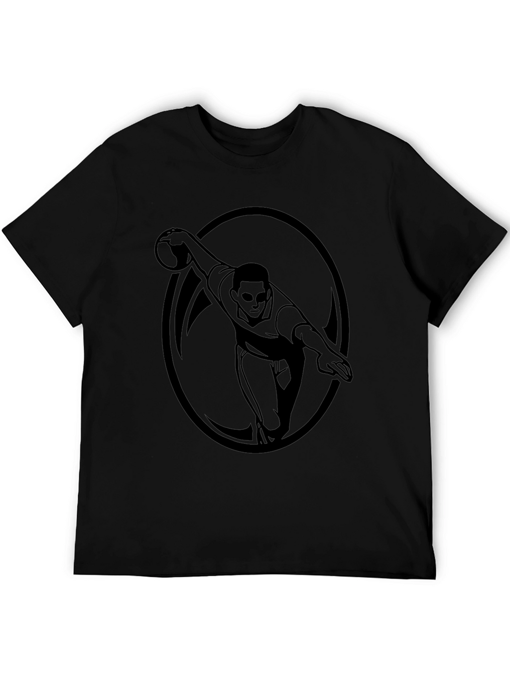 Bowling Strike Graphic Tee - Mens Black T-Shirt