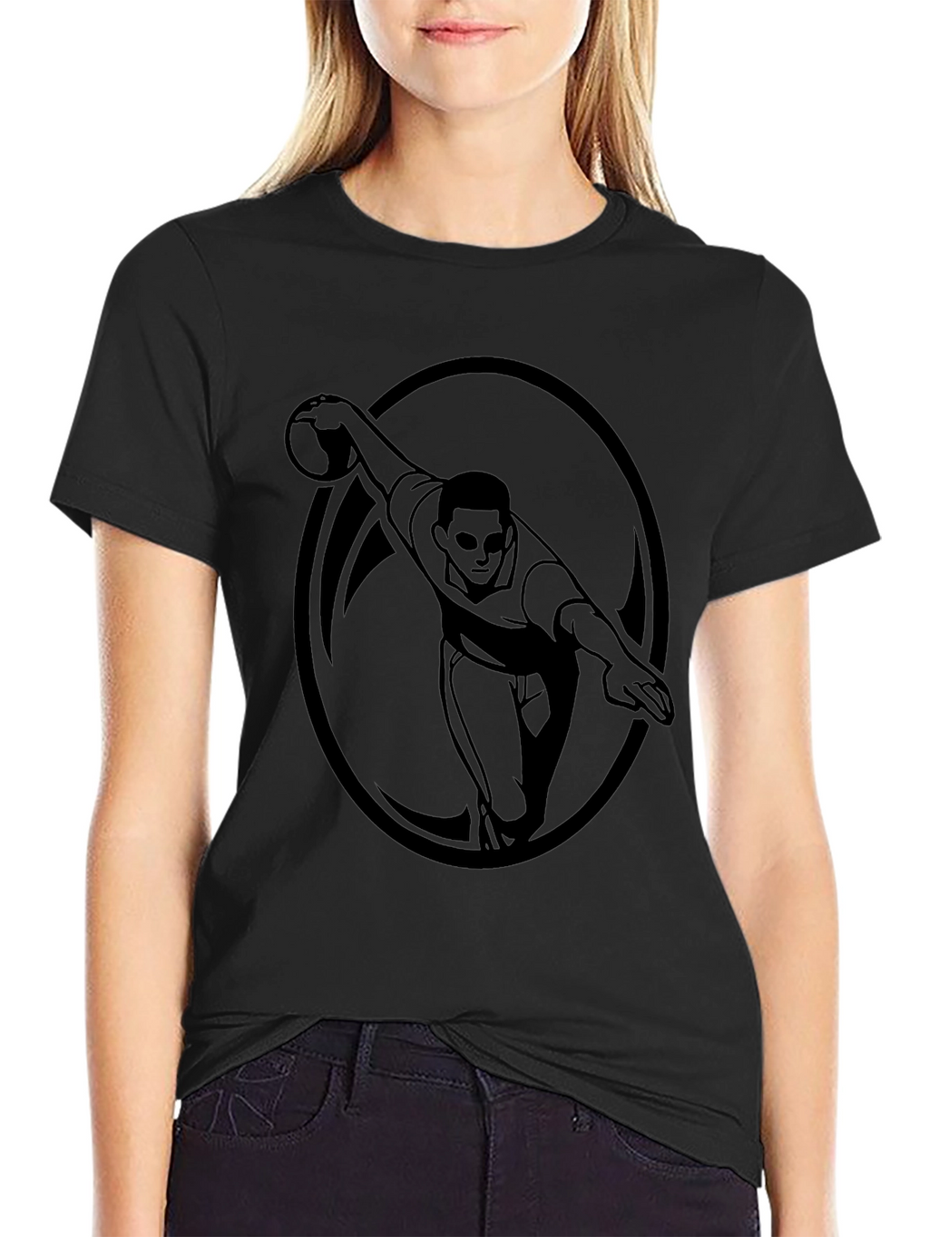 Bowling Strike Graphic Tee - Mens Black T-Shirt