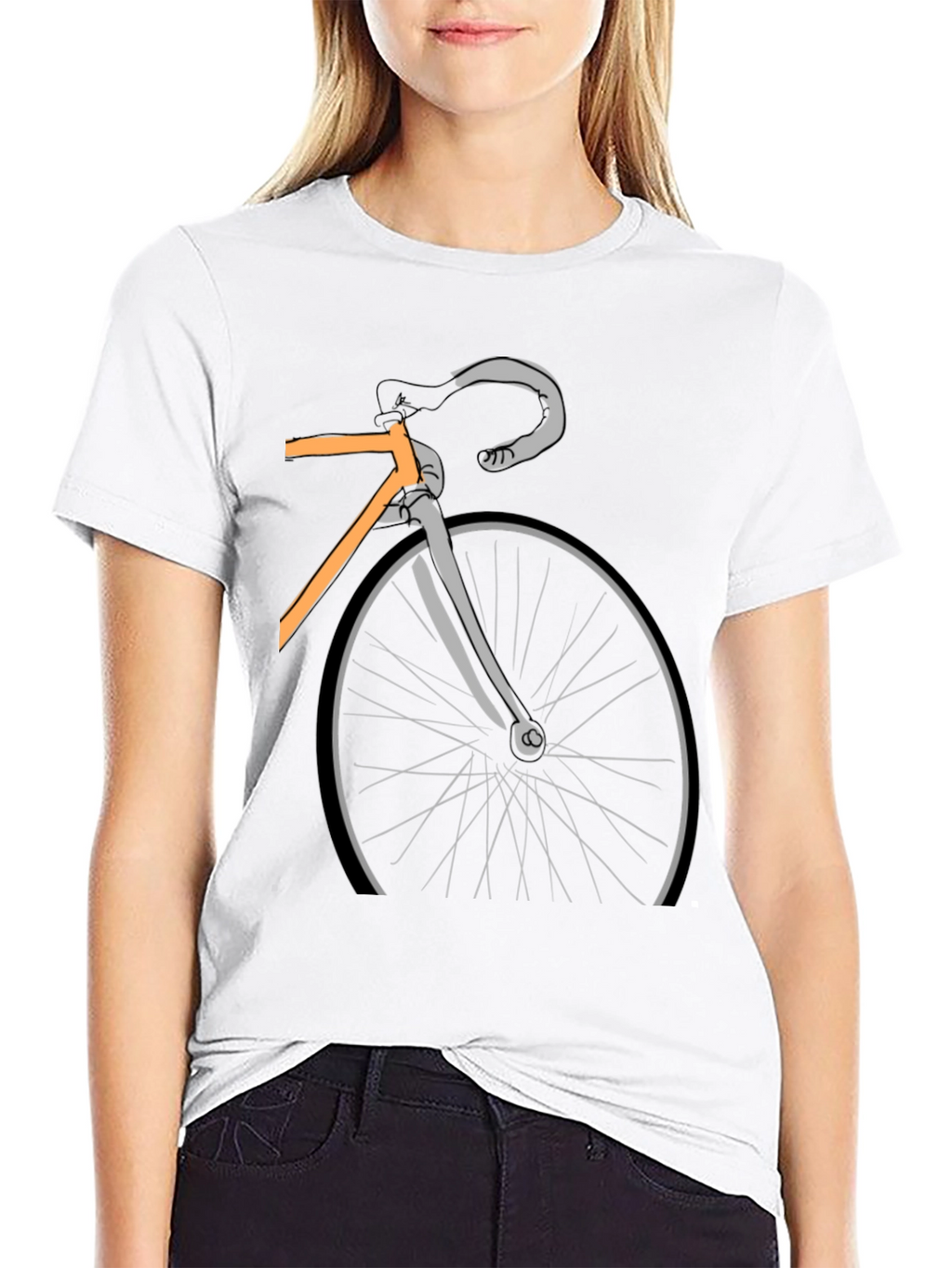 Cycling Graphic T-Shirt - Black Cotton Bike Tee