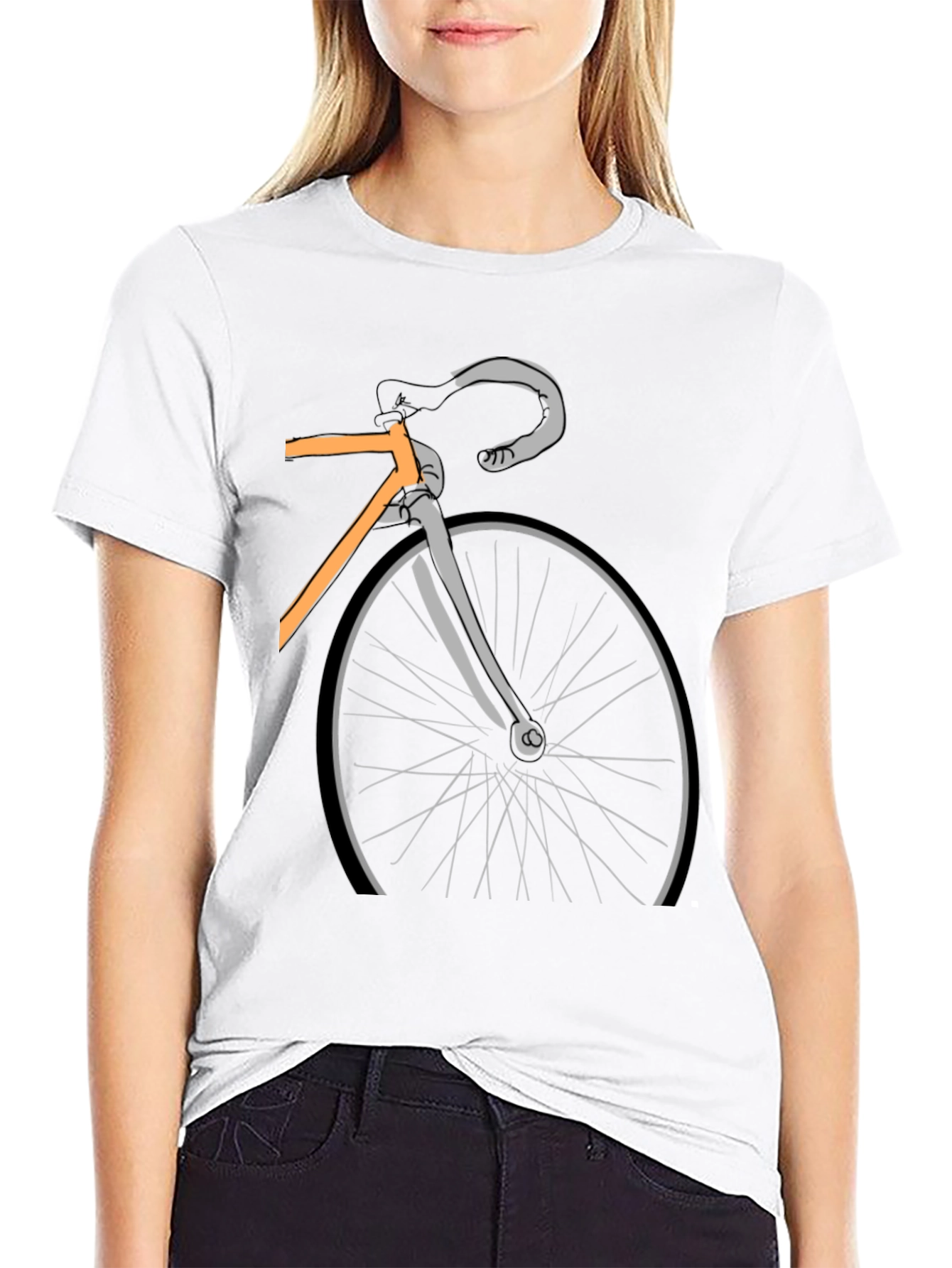 Cycling Graphic T-Shirt - Black Cotton Bike Tee
