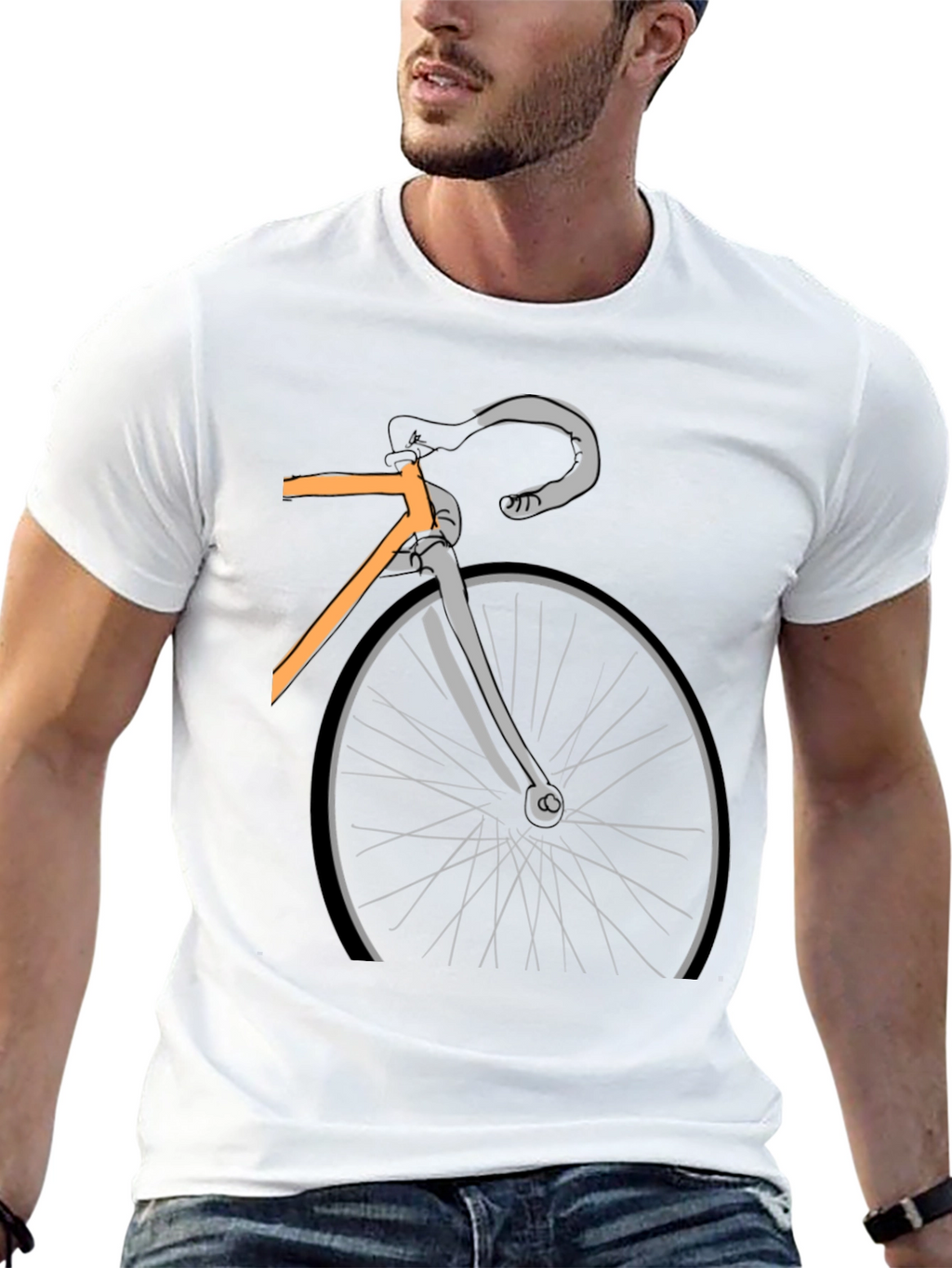 Cycling Graphic T-Shirt - Black Cotton Bike Tee