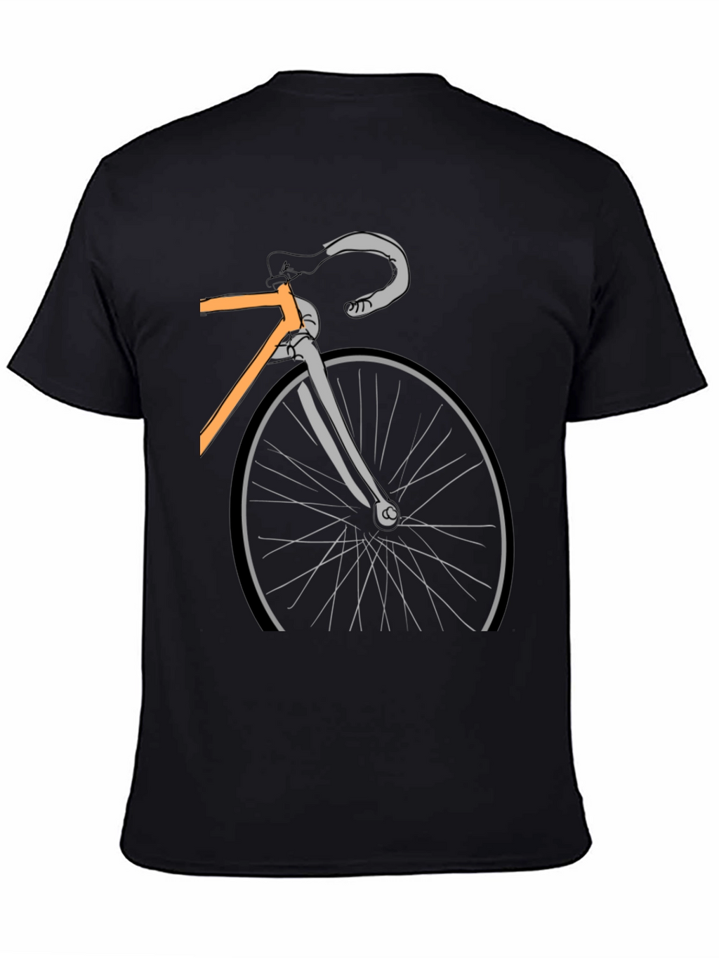 Cycling Graphic T-Shirt - Black Cotton Bike Tee