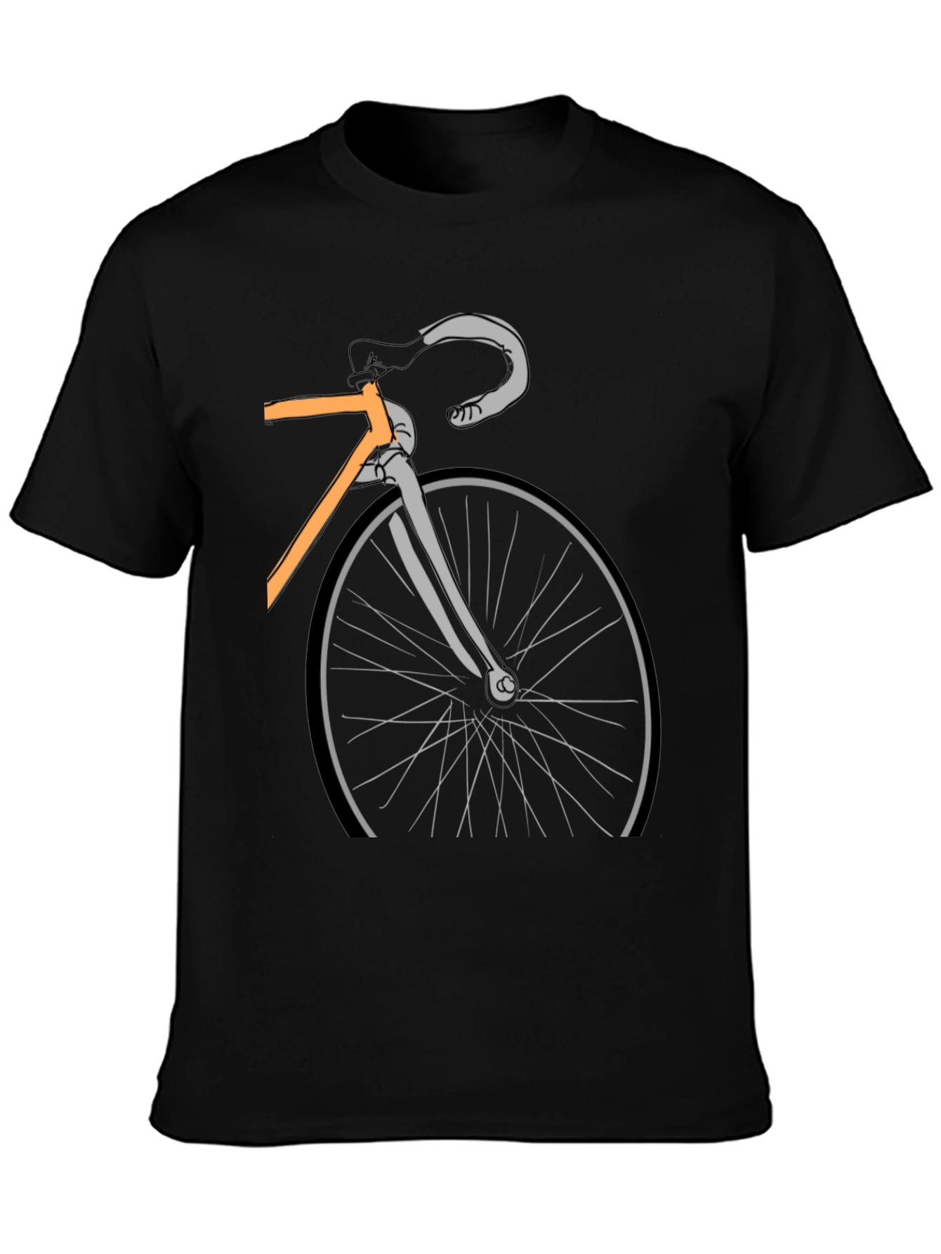 Cycling Graphic T-Shirt - Black Cotton Bike Tee