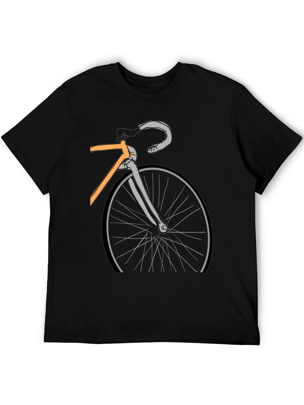 Cycling Graphic T-Shirt - Black Cotton Bike Tee