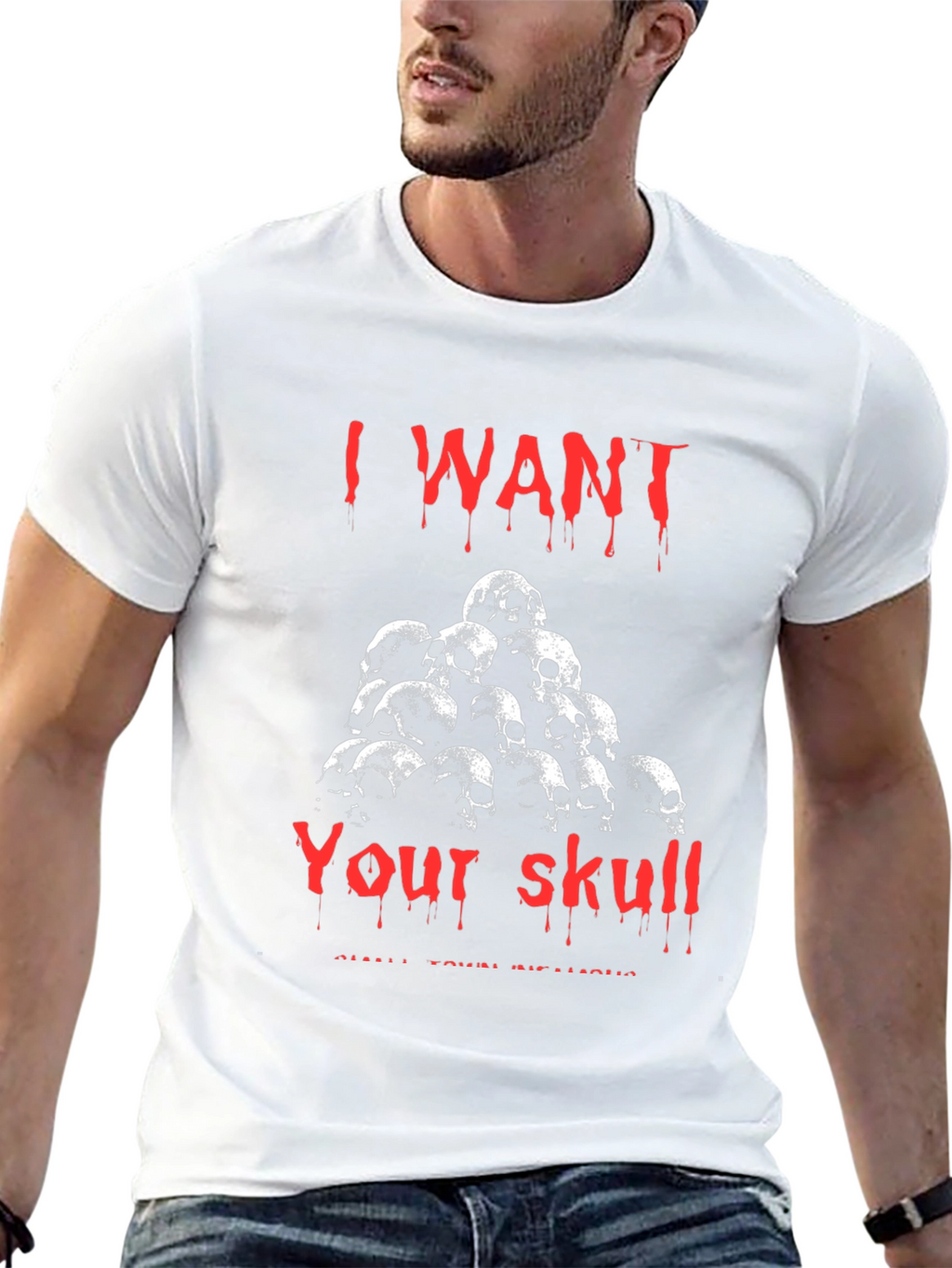 Skull Pile Graphic T-Shirt - Dark Humor Tee