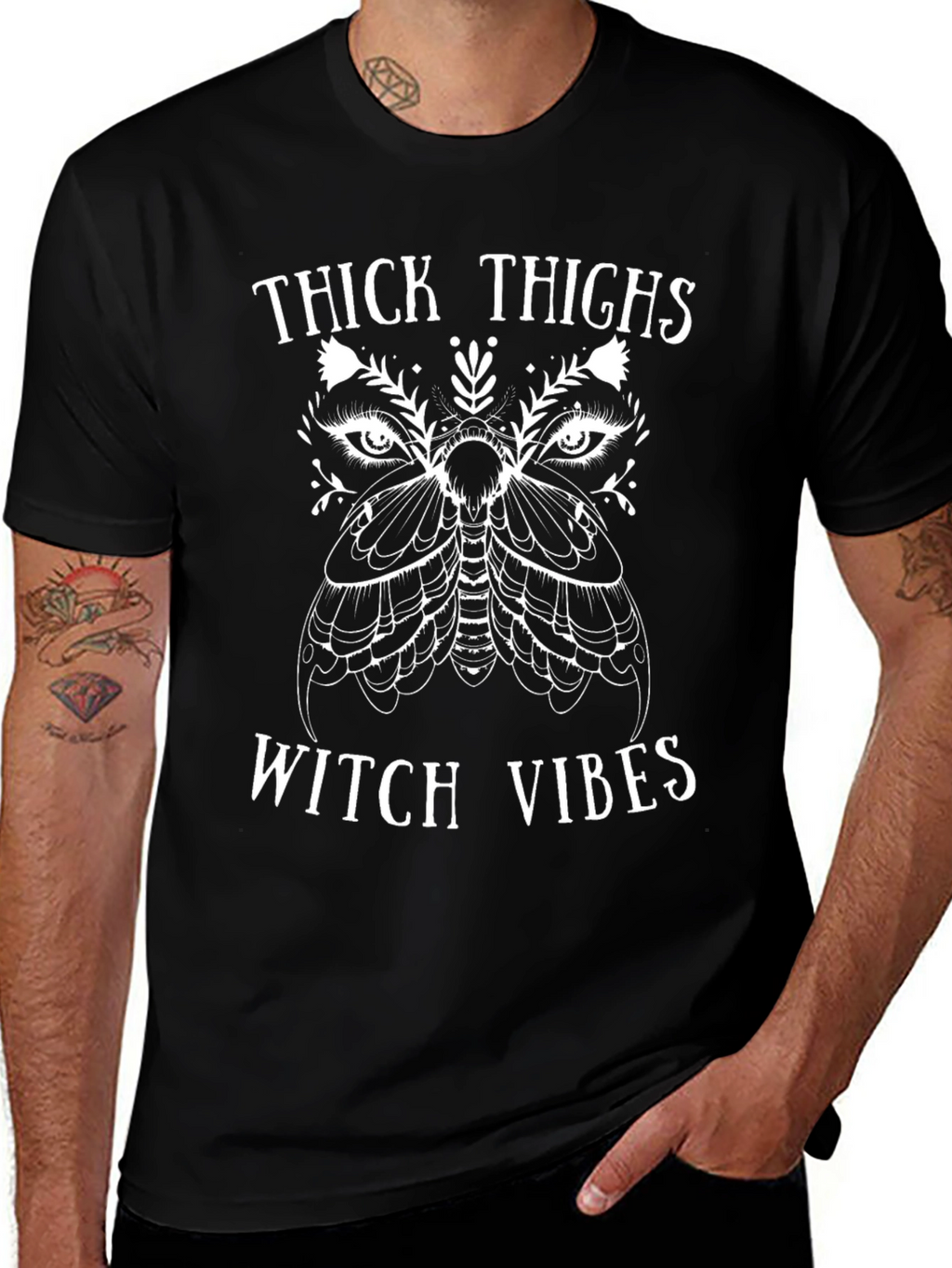 Thick Thighs Witch Vibes Graphic T-Shirt