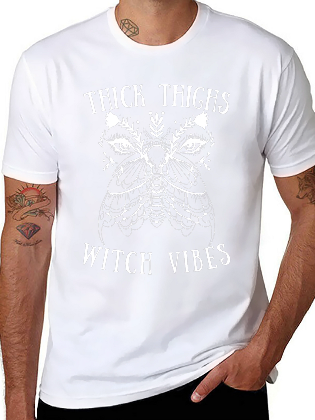 Thick Thighs Witch Vibes Graphic T-Shirt