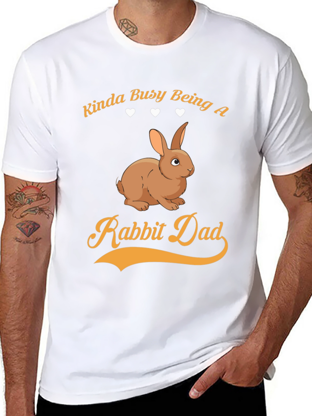 Rabbit Dad Graphic Tee - Kinda Busy T-Shirt