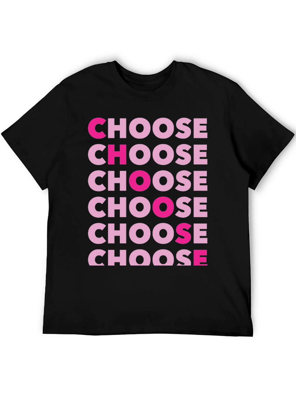 Choose Graphic Print Crew Neck T-Shirt