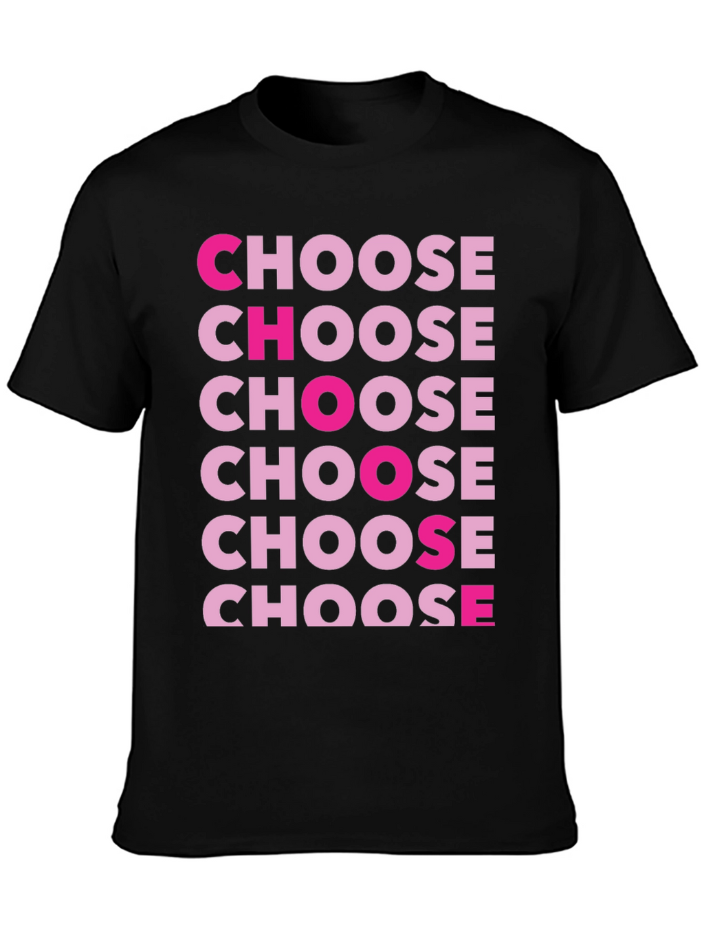 Choose Graphic Print Crew Neck T-Shirt