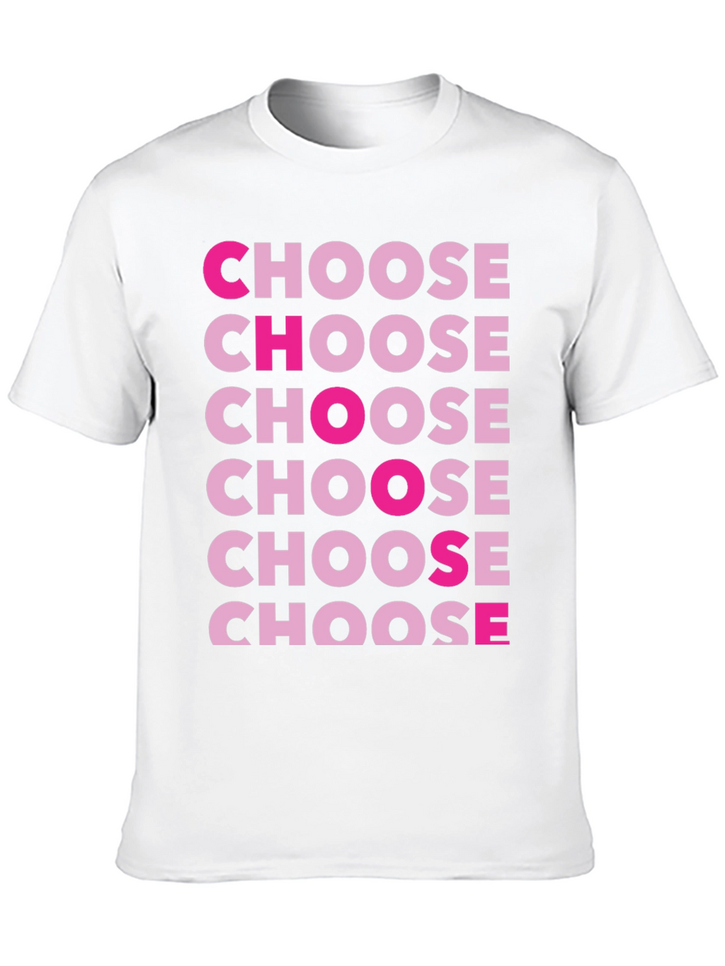 Choose Graphic Print Crew Neck T-Shirt