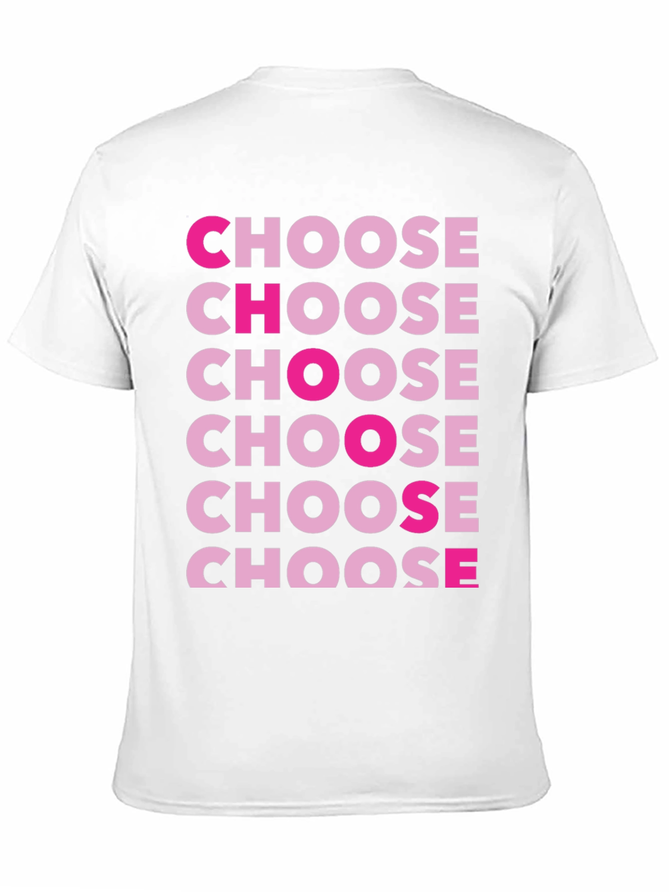 Choose Graphic Print Crew Neck T-Shirt