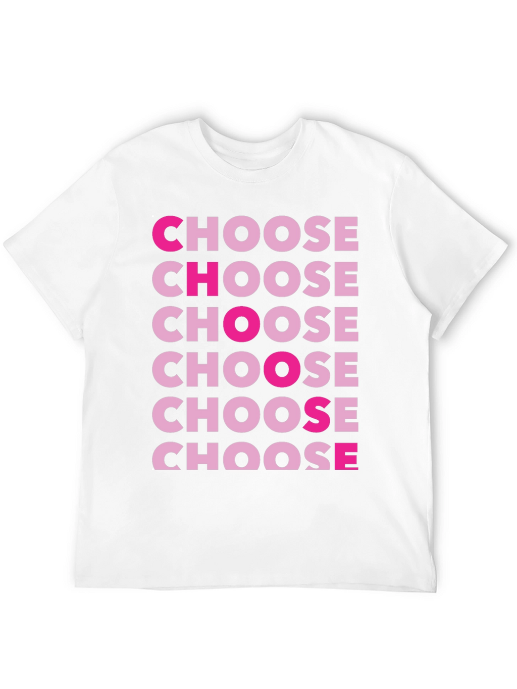 Choose Graphic Print Crew Neck T-Shirt