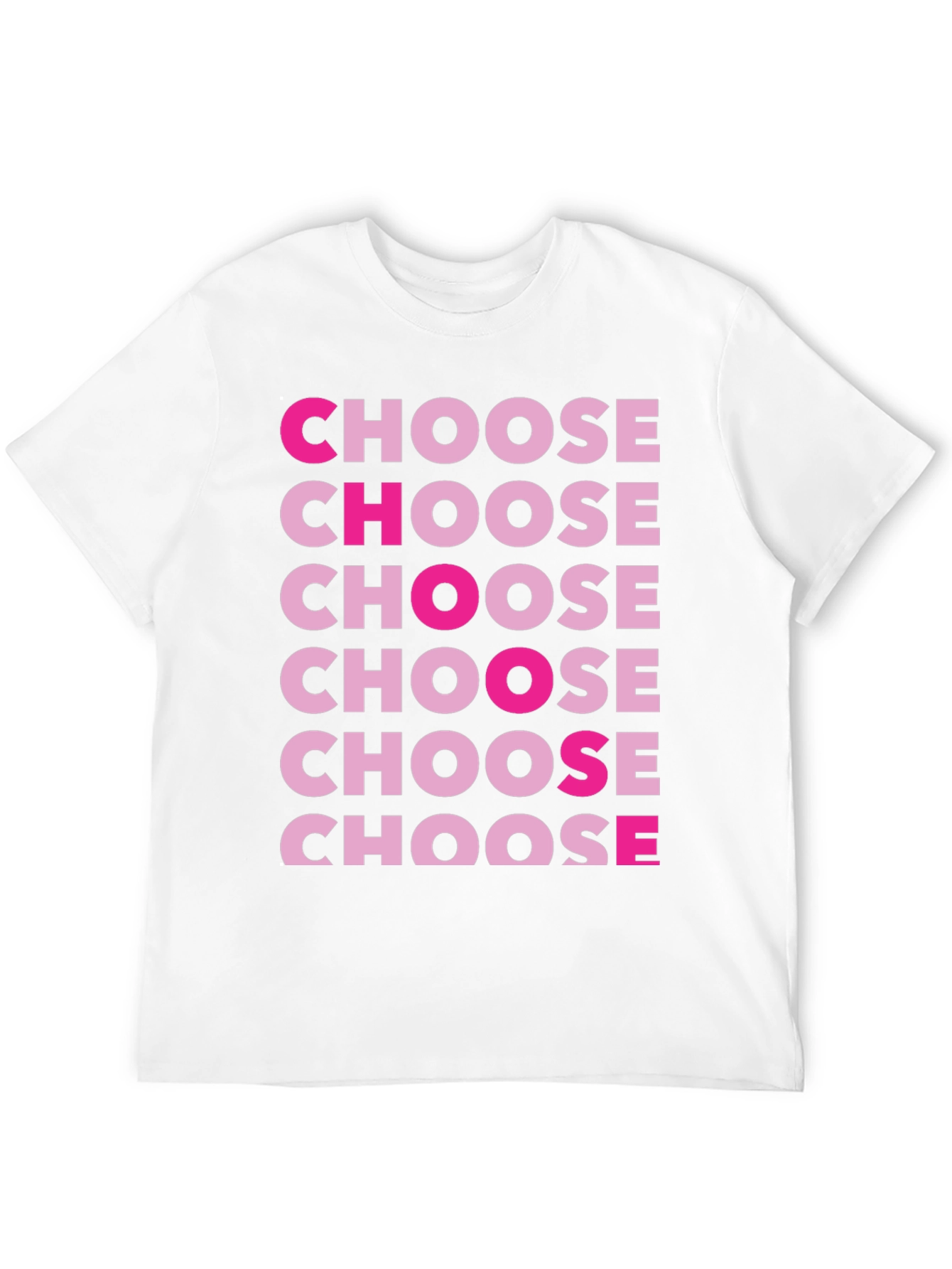 Choose Graphic Print Crew Neck T-Shirt