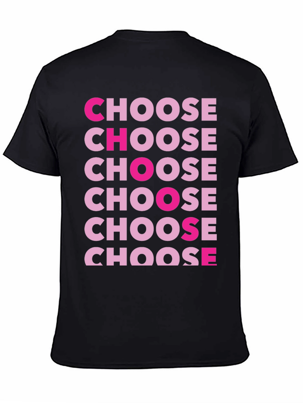 Choose Graphic Print Crew Neck T-Shirt