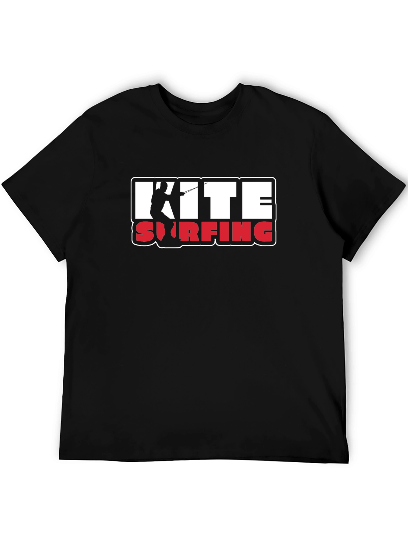 Kite Surfing Graphic Tee - Black