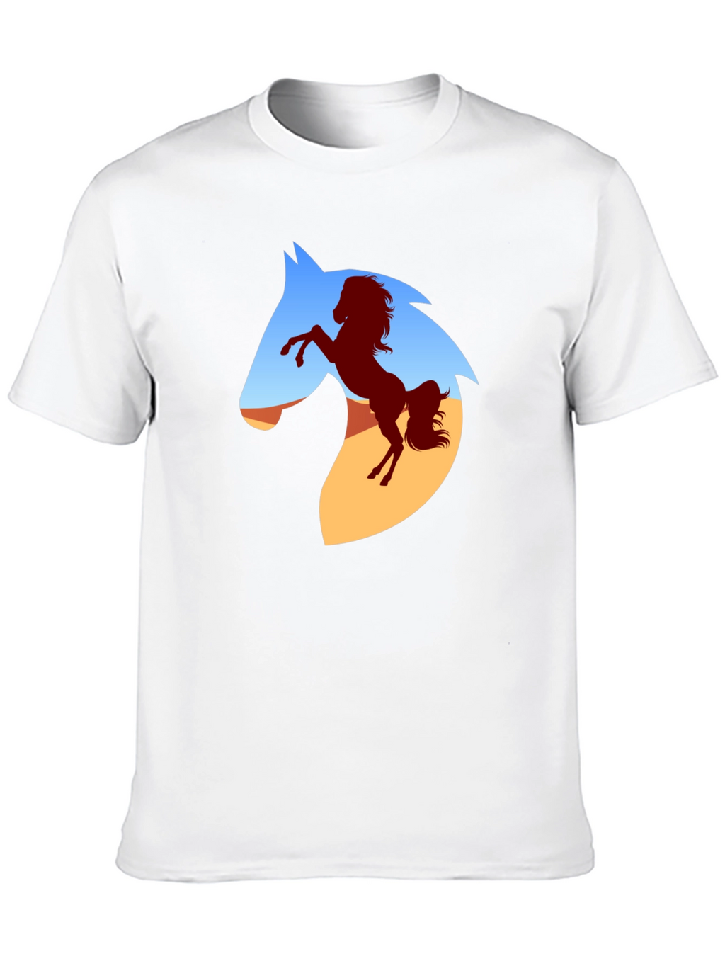 Horse Silhouette Graphic T-Shirt
