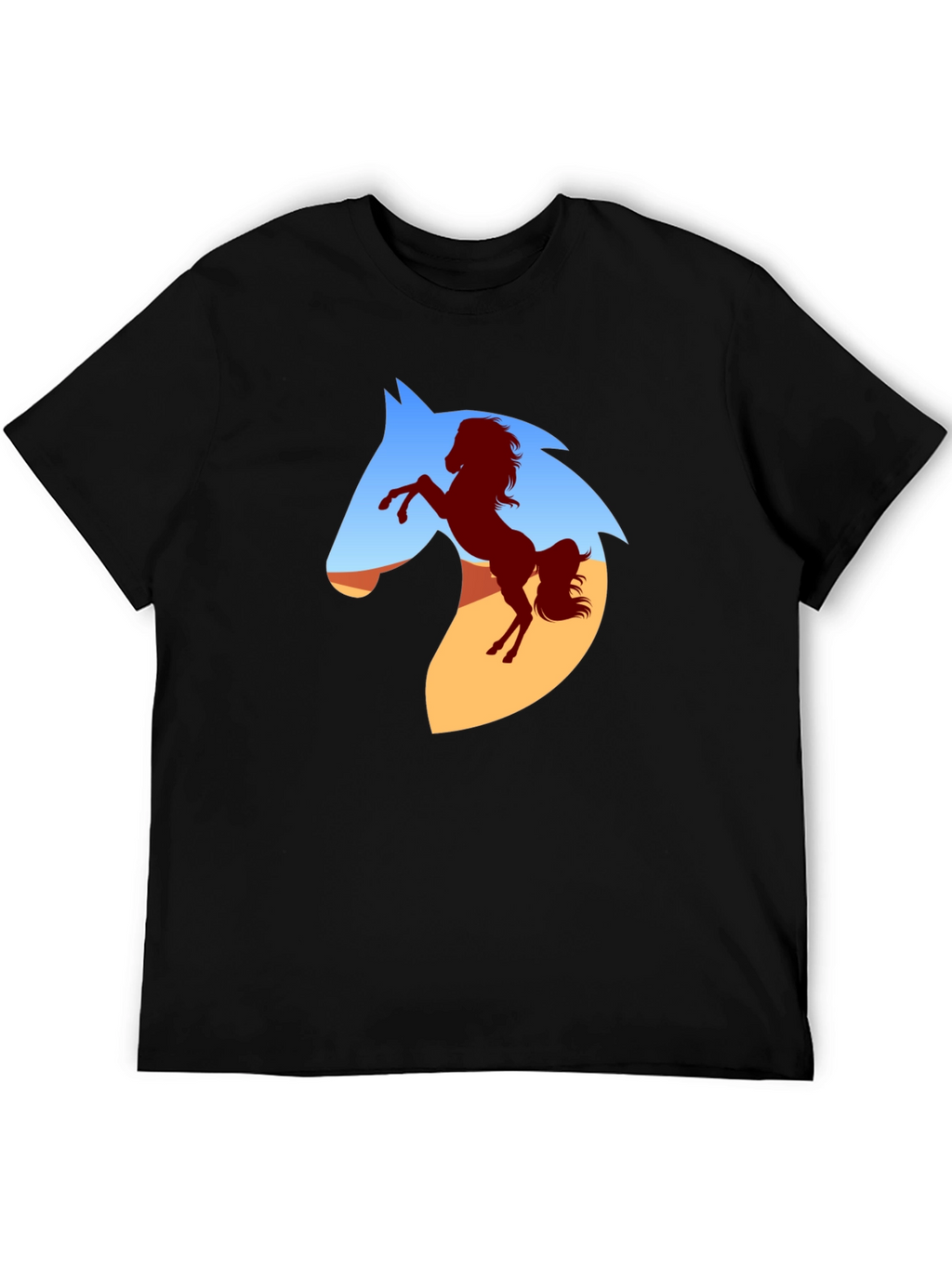 Horse Silhouette Graphic T-Shirt