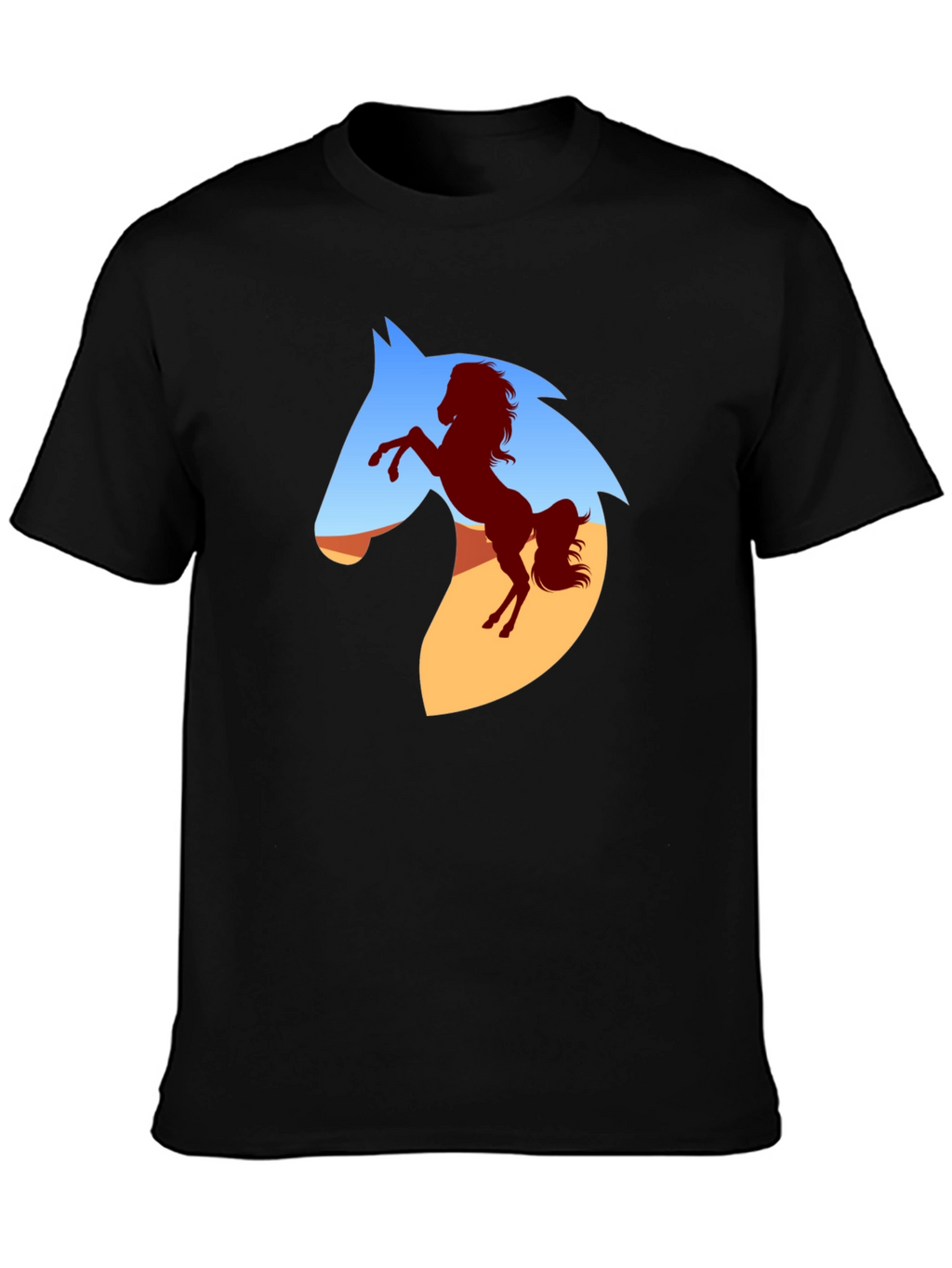 Horse Silhouette Graphic T-Shirt