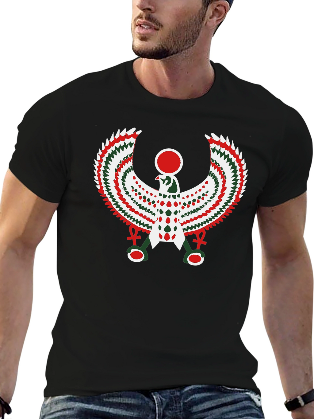 Egyptian Horus Graphic T-Shirt - Black
