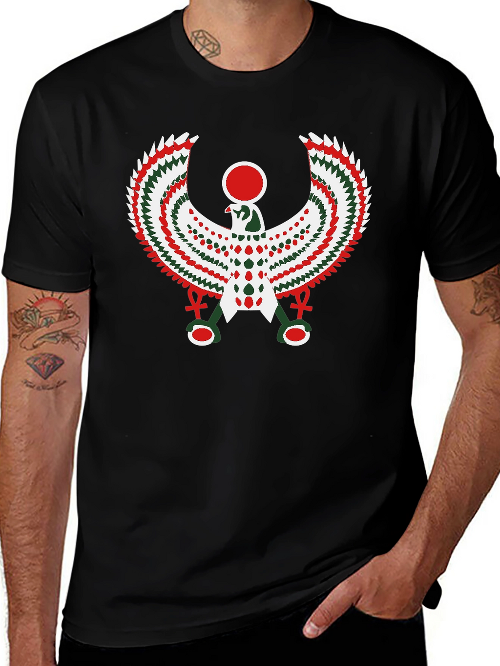 Egyptian Horus Graphic T-Shirt - Black
