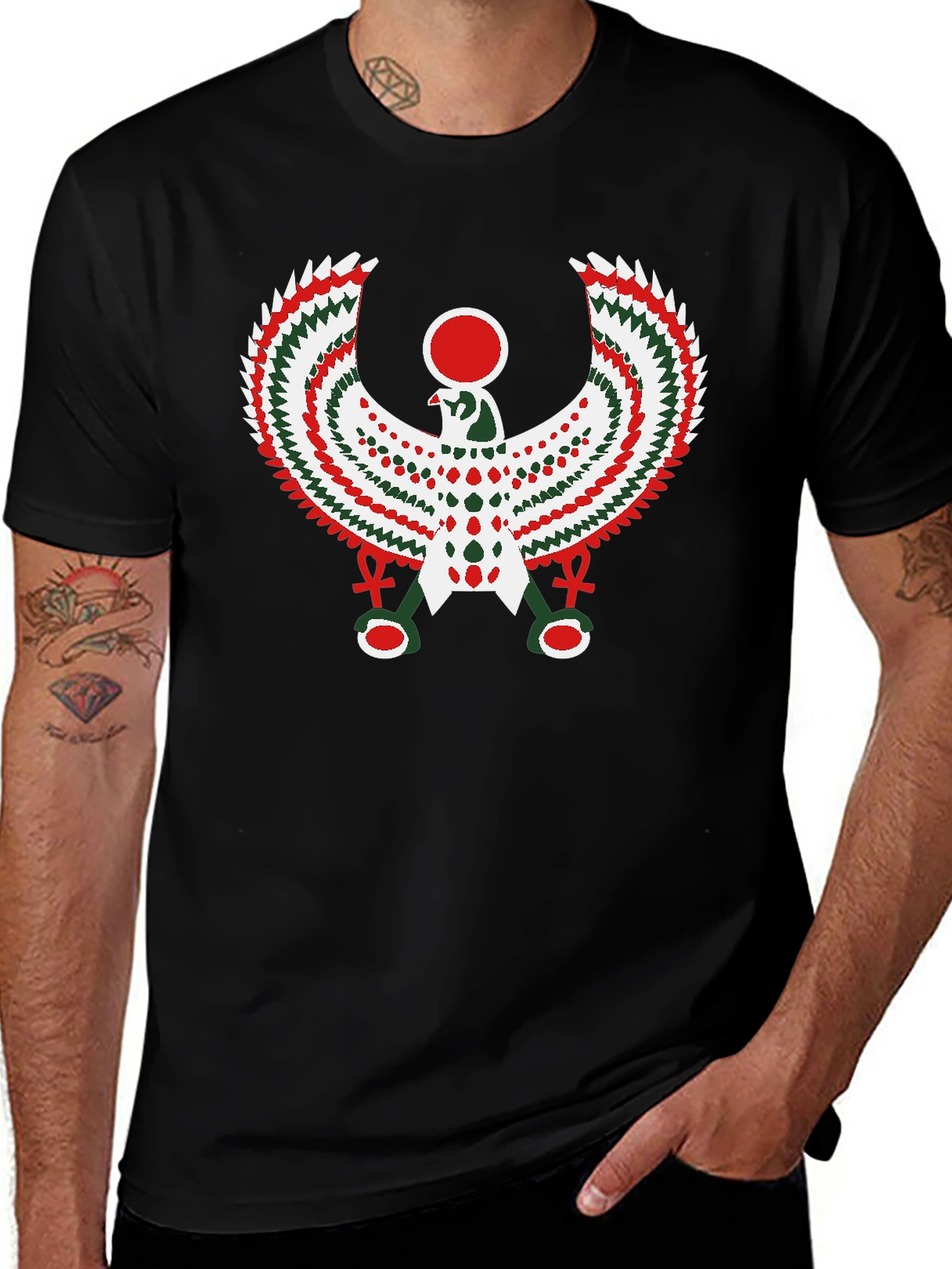Egyptian Horus Graphic T-Shirt - Black