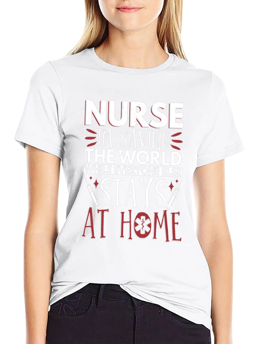 Nurse Saving the World Graphic T-Shirt