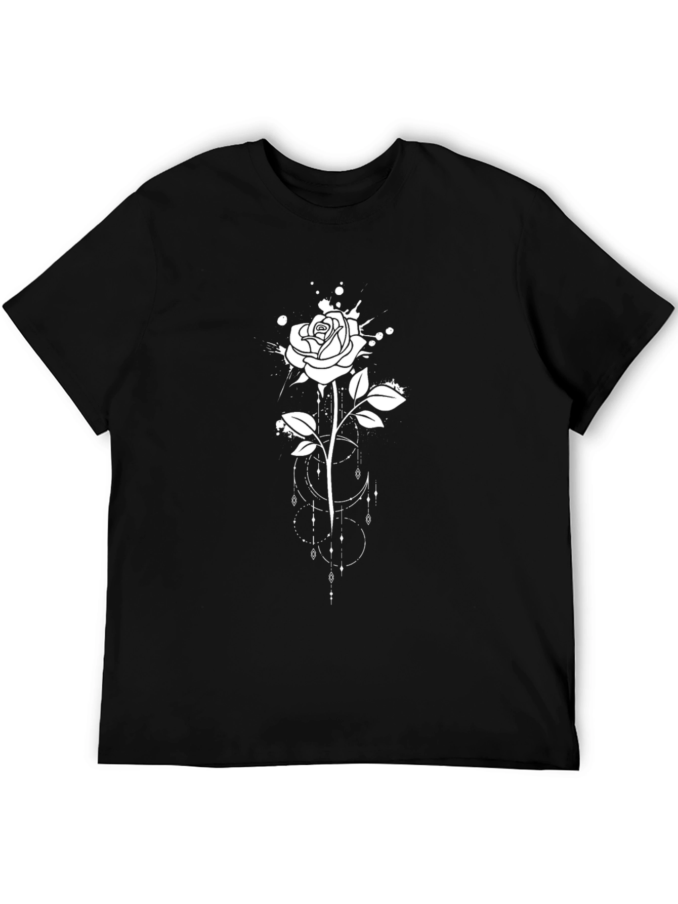 Black Rose Graphic Tee - Artistic Design