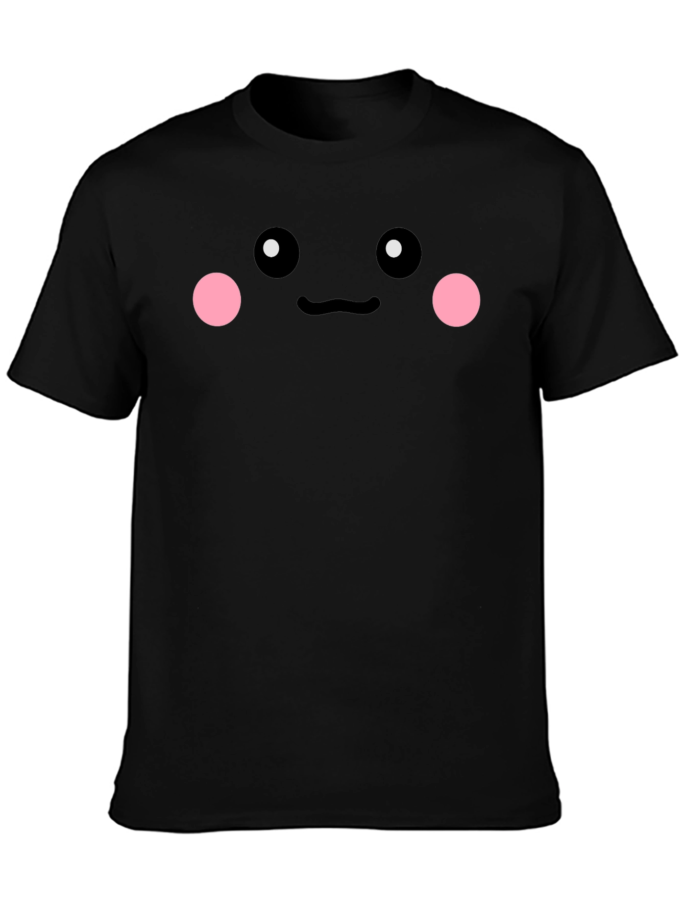 Cute Face Graphic Tee - Black Unisex Shirt