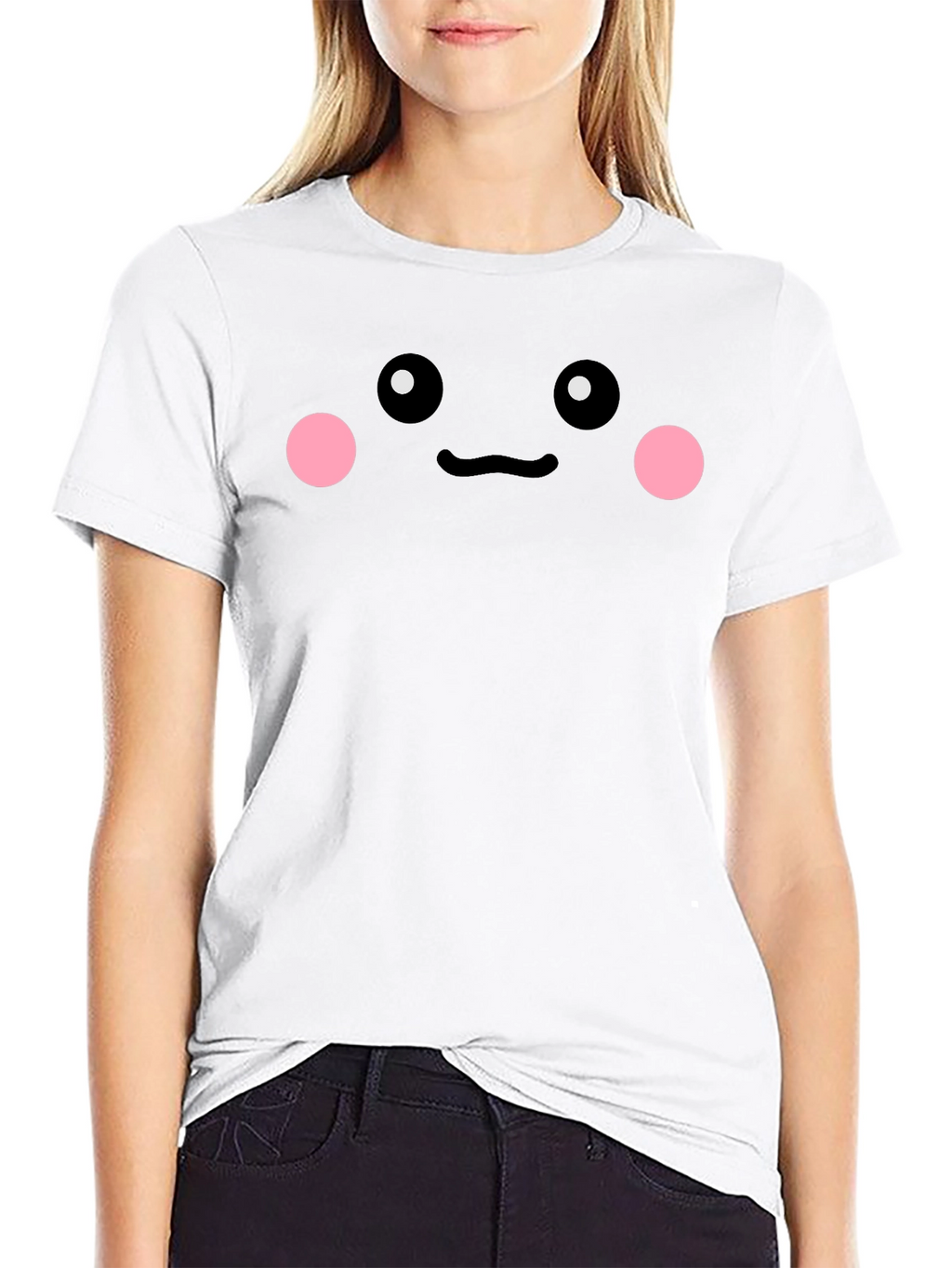 Cute Face Graphic Tee - Black Unisex Shirt