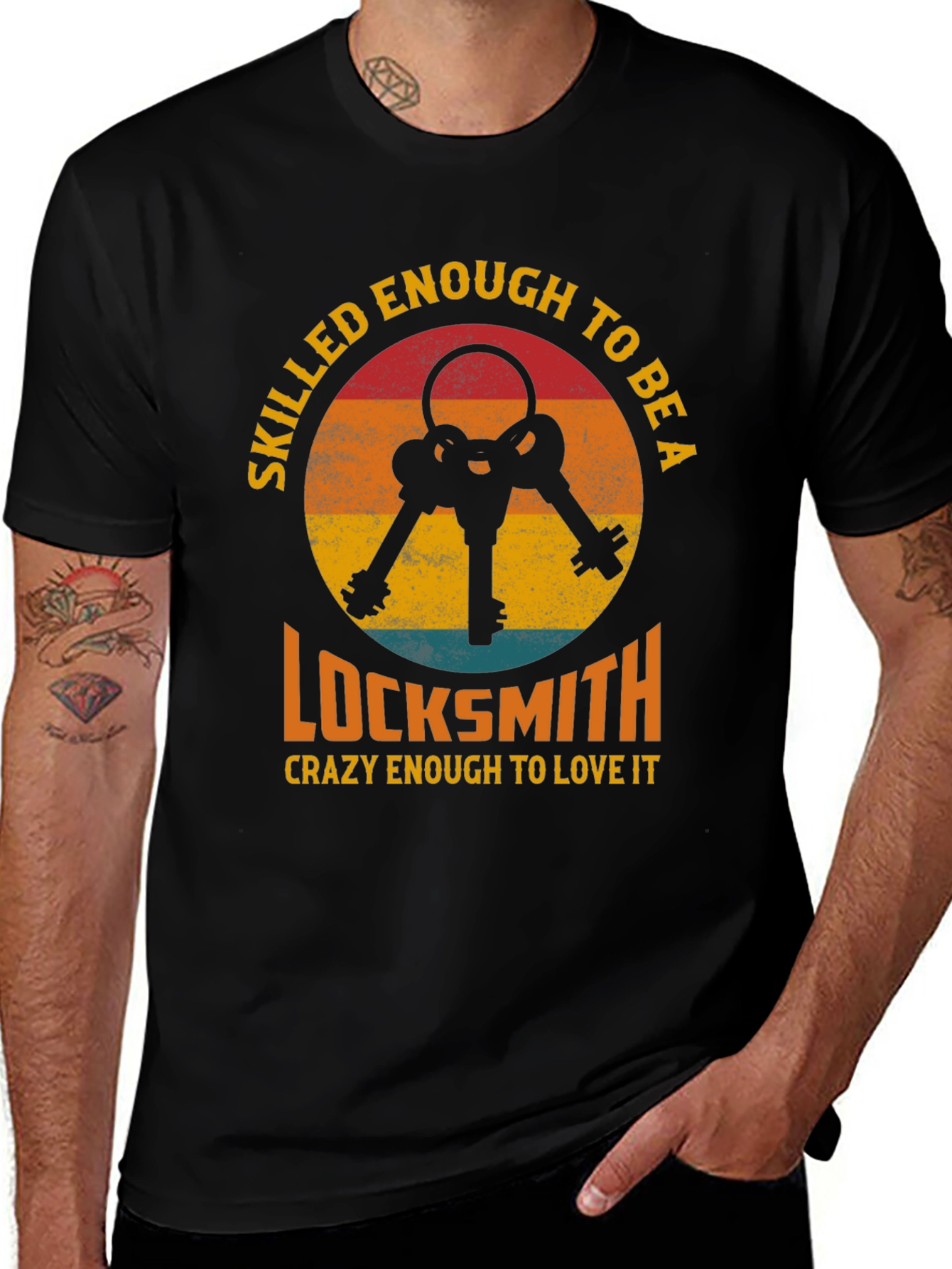 Skilled Locksmith Graphic Tee - Black T-Shirt