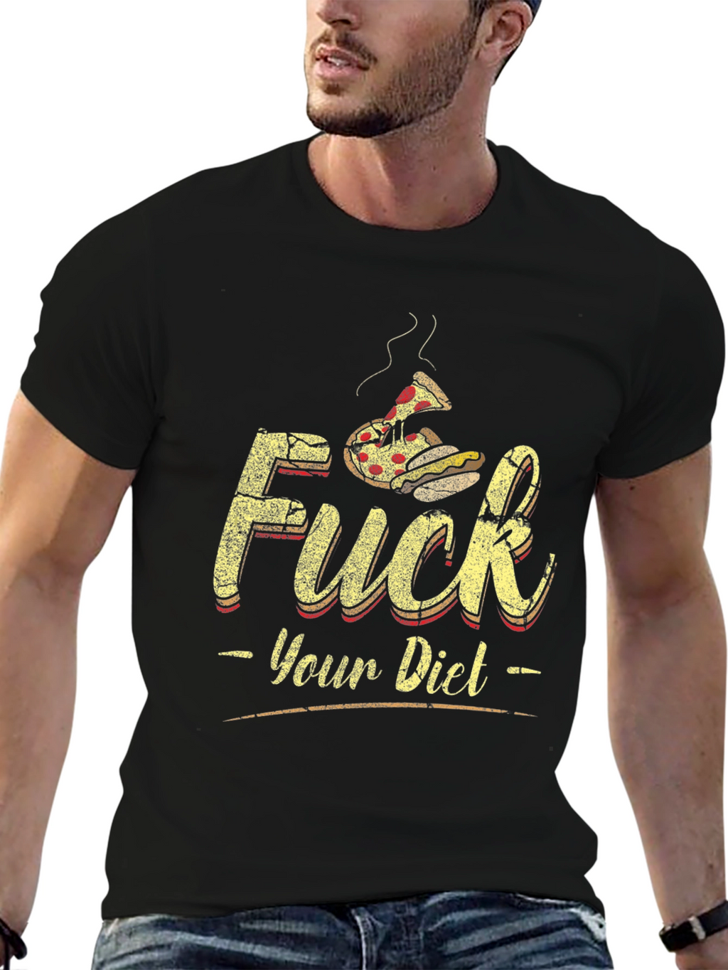 Funny F*ck Your Diet Graphic T-Shirt