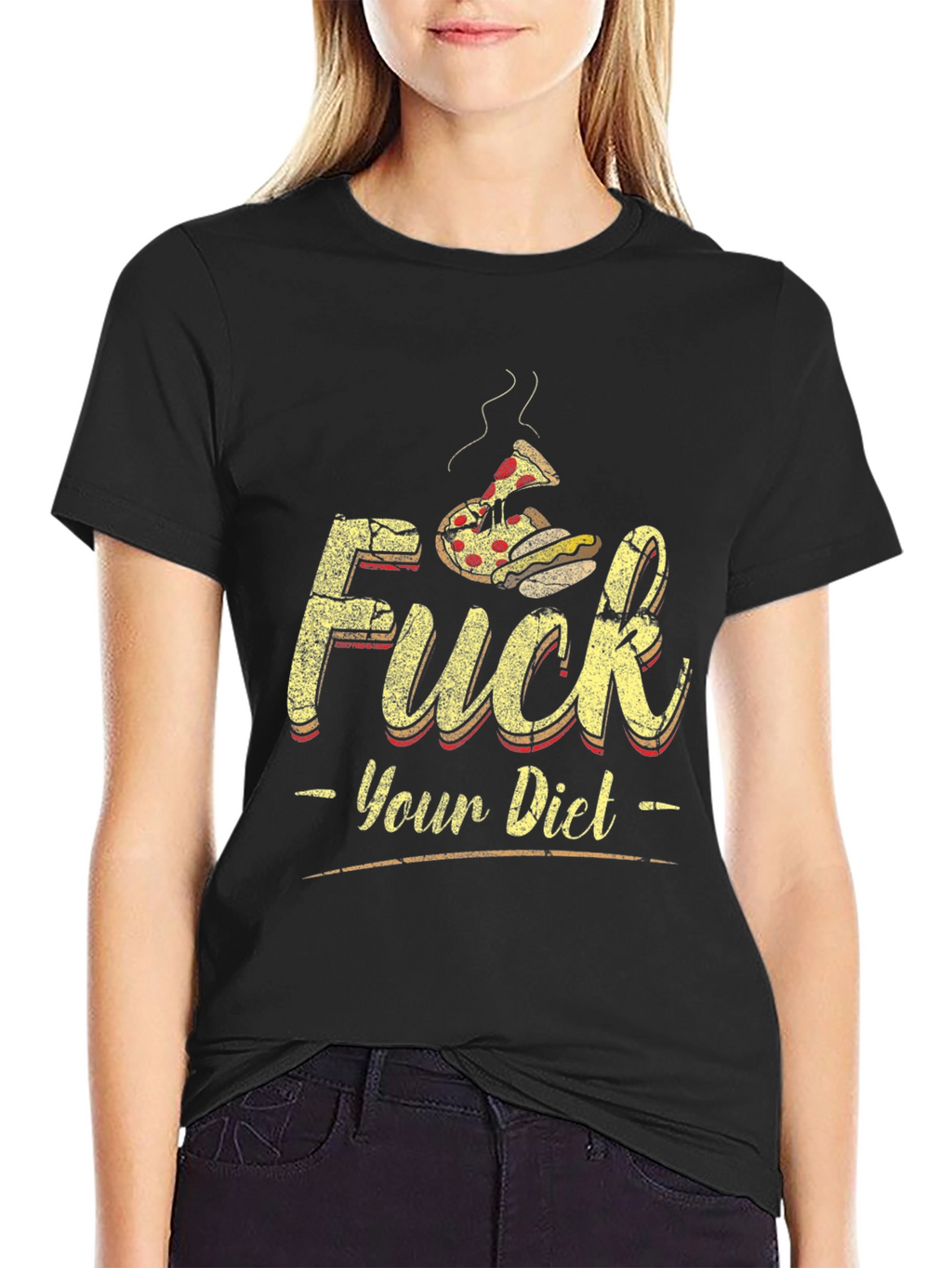 Funny F*ck Your Diet Graphic T-Shirt