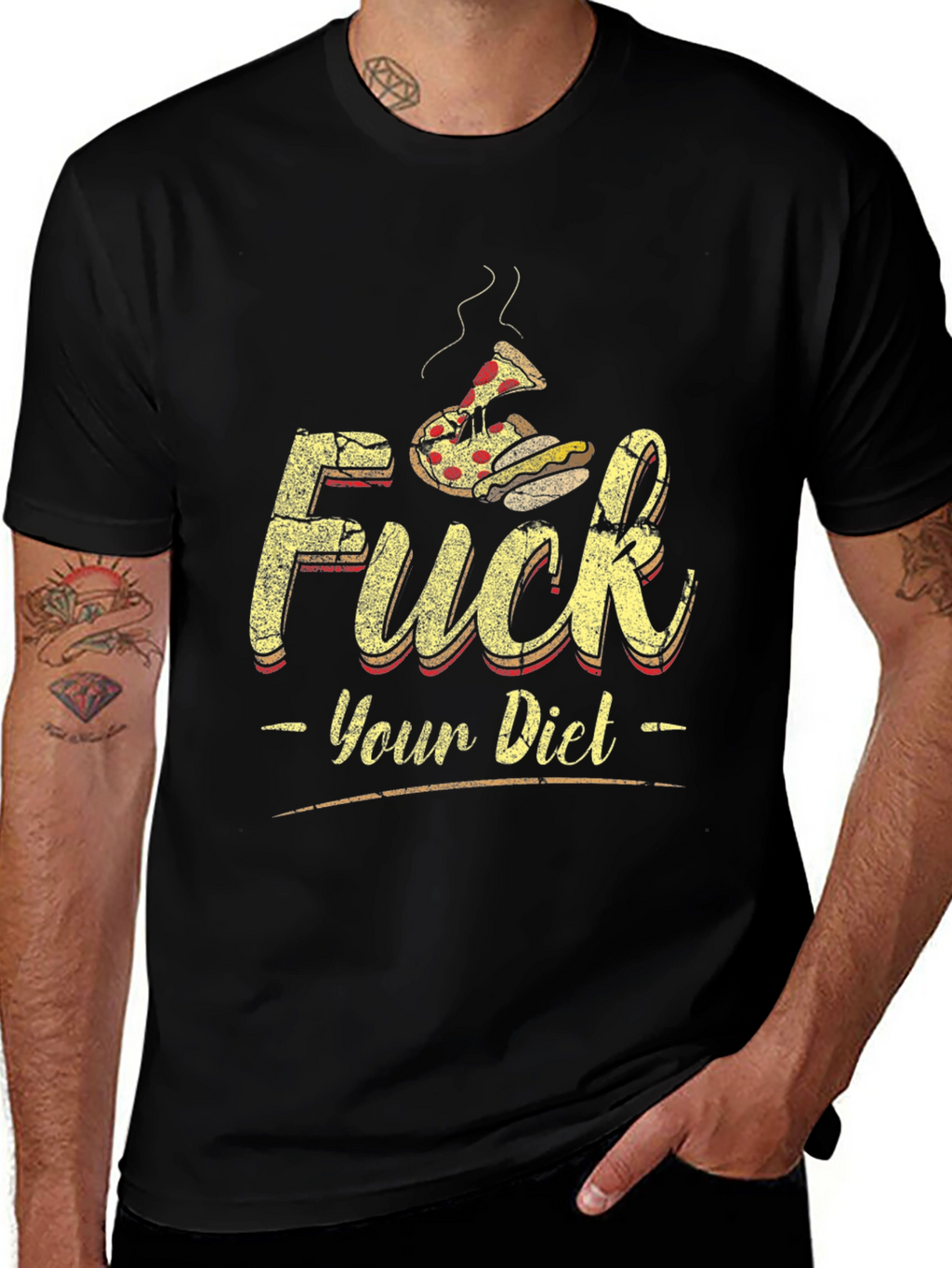 Funny F*ck Your Diet Graphic T-Shirt