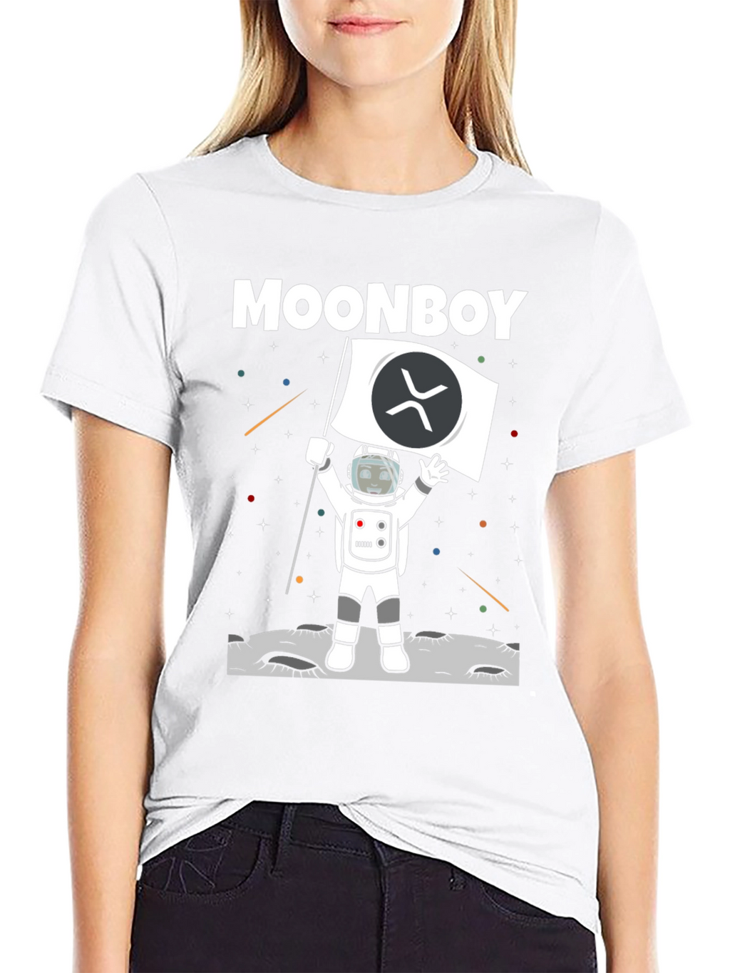 Moonboy XRP Crypto Black T-Shirt