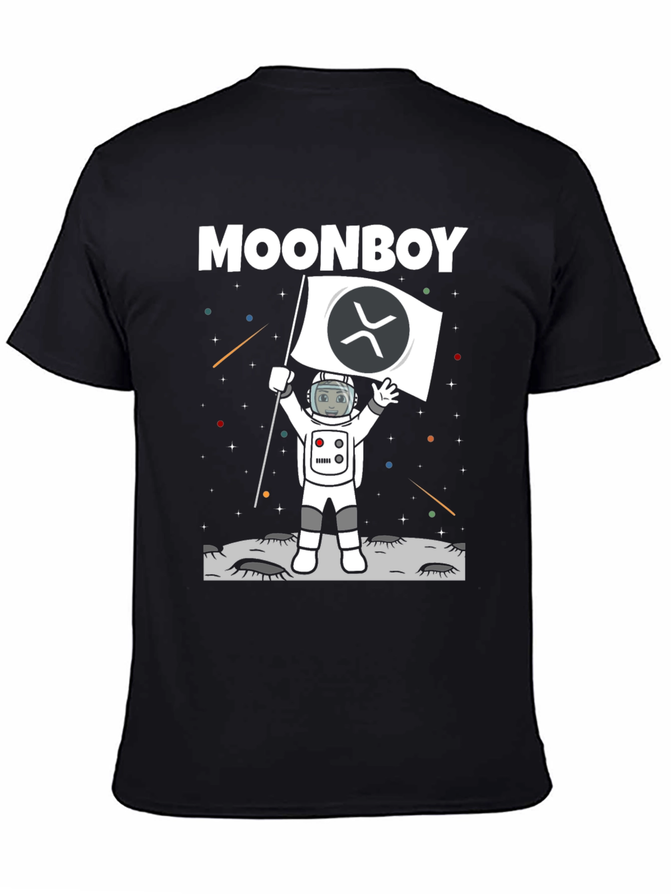 Moonboy XRP Crypto Black T-Shirt