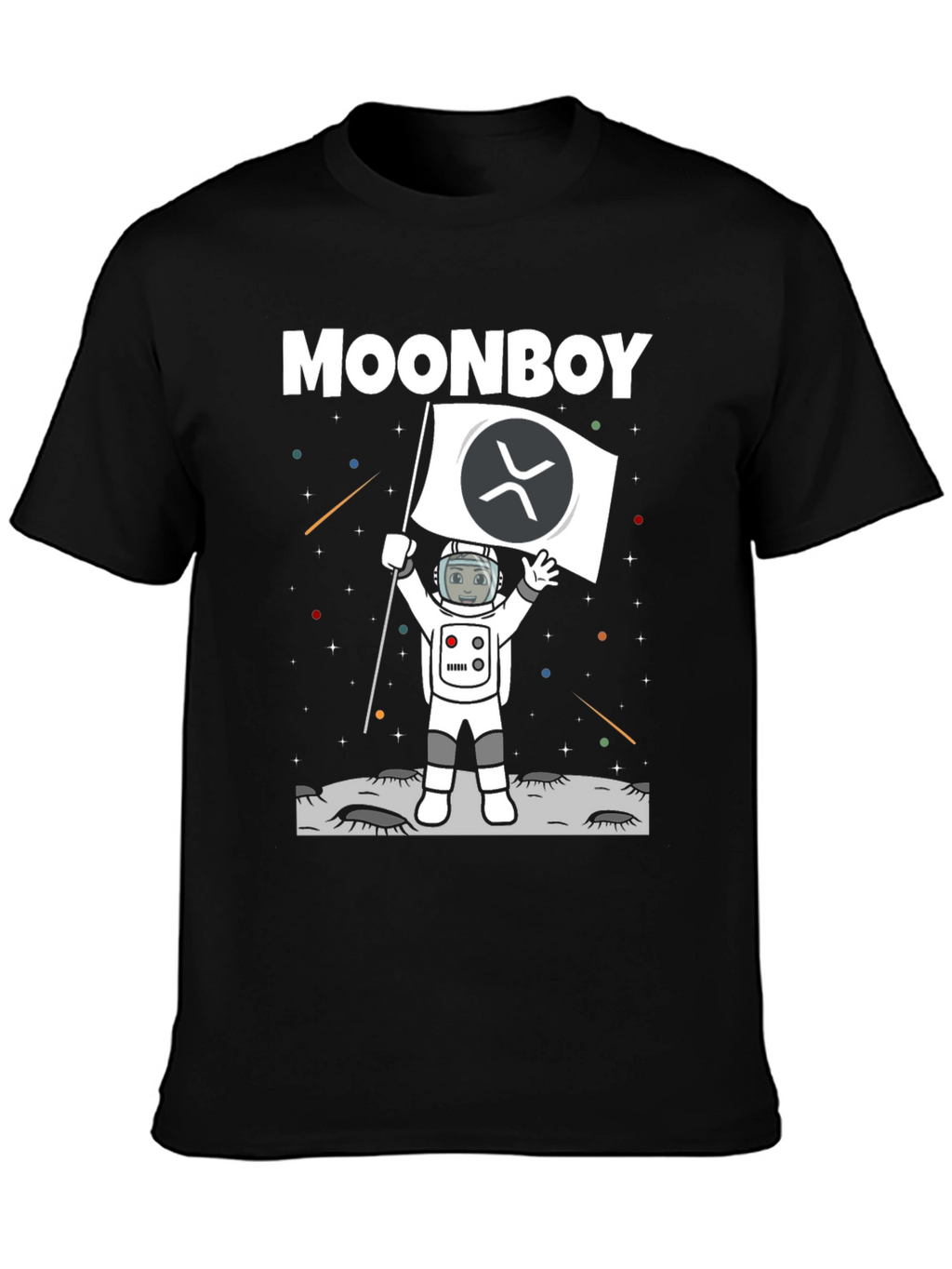 Moonboy XRP Crypto Black T-Shirt