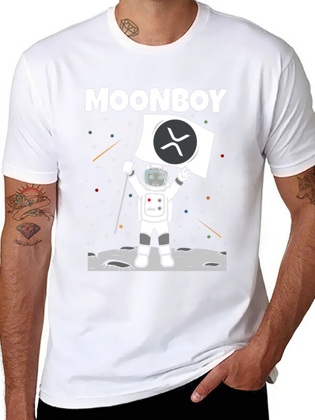 Moonboy XRP Crypto Black T-Shirt