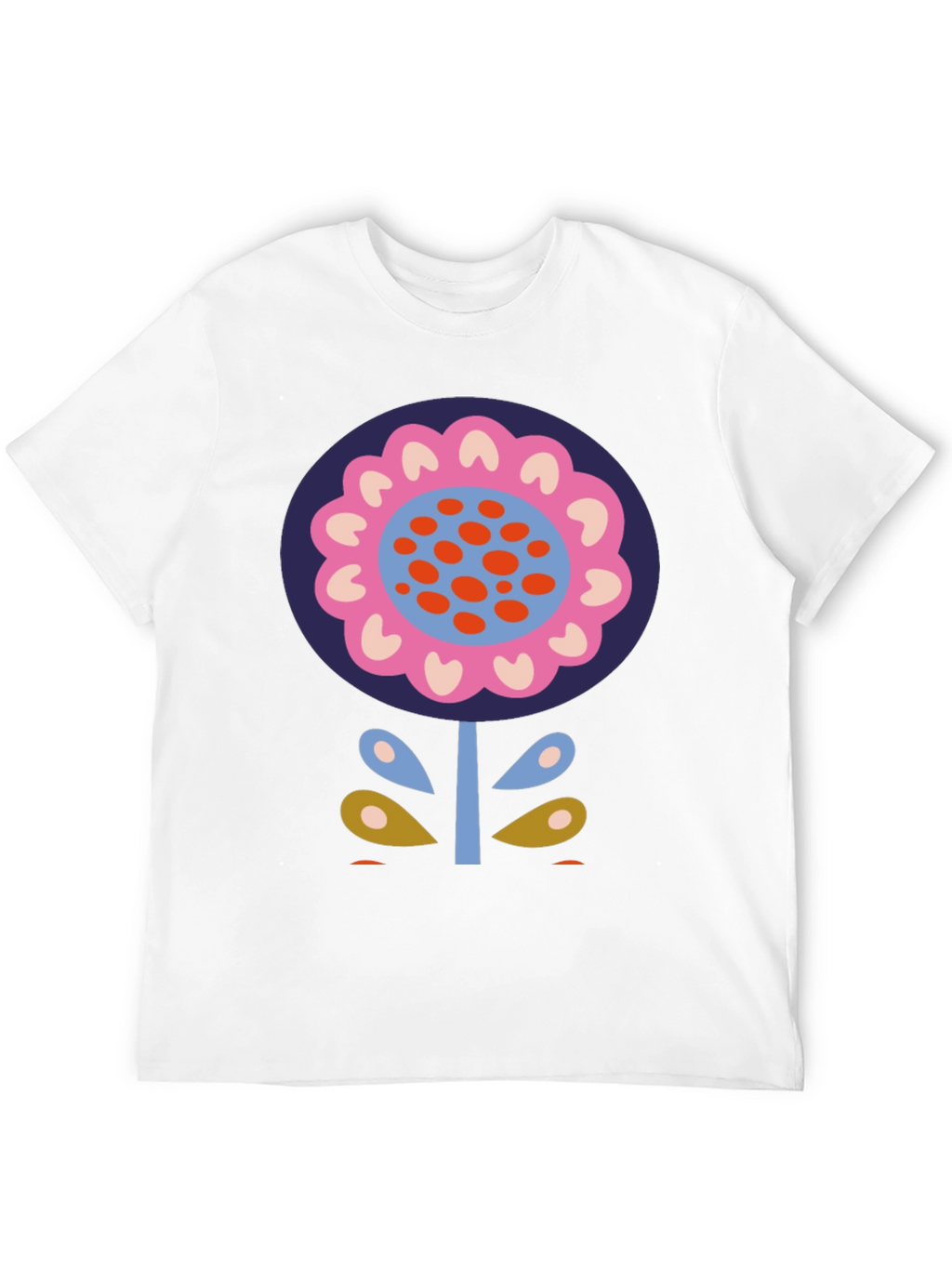 Bold Floral Graphic Print Black T-Shirt