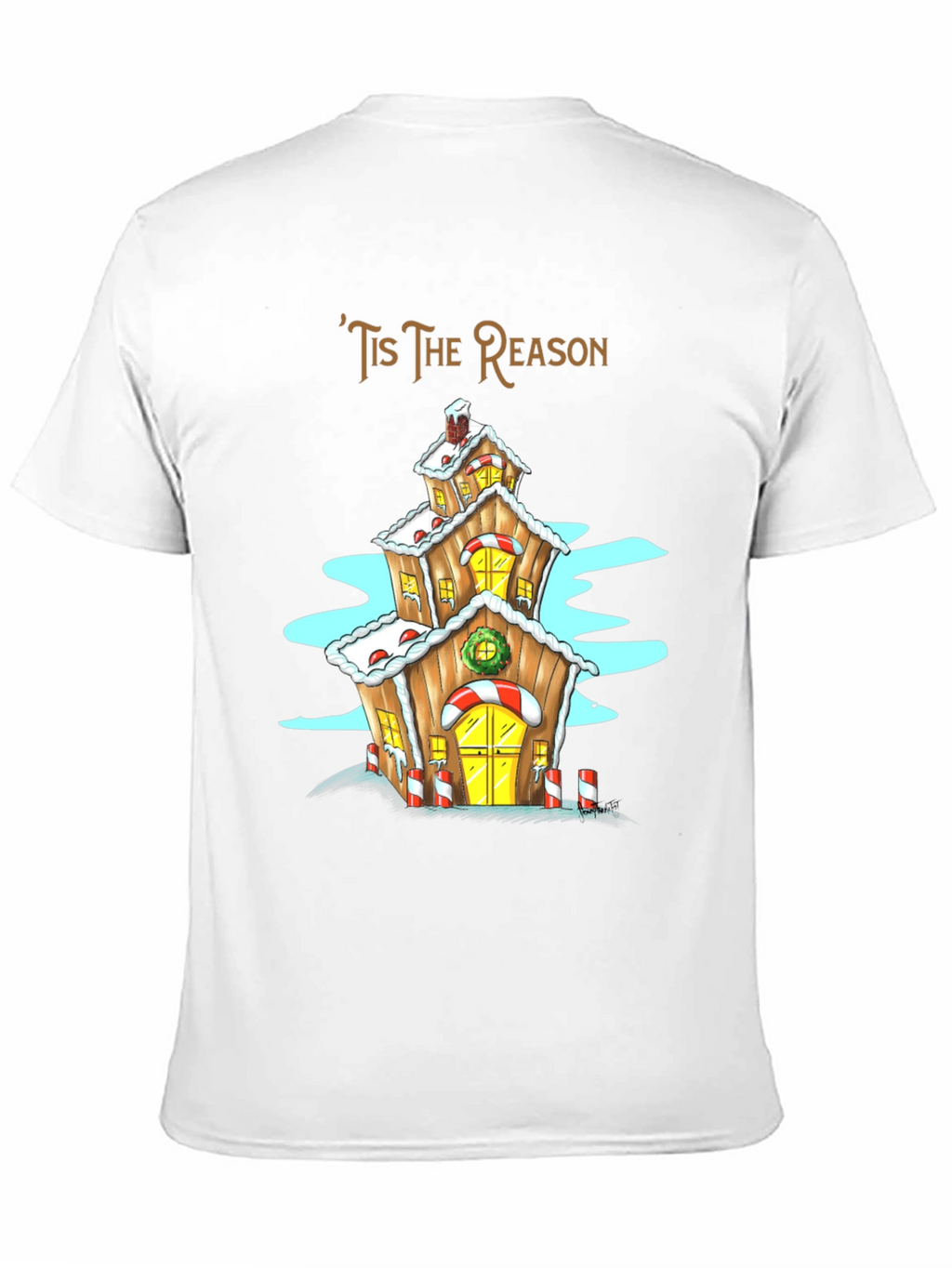 Tis The Reason Christmas Gingerbread House T-Shirt