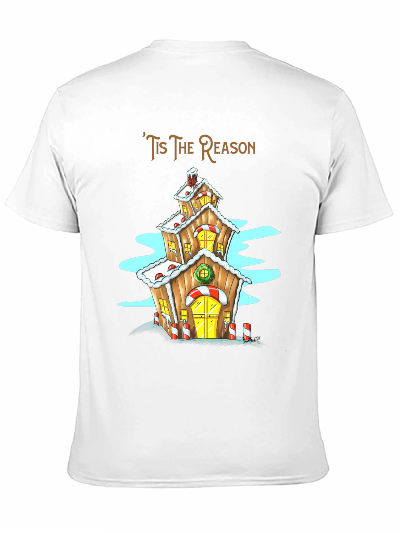 Tis The Reason Christmas Gingerbread House T-Shirt