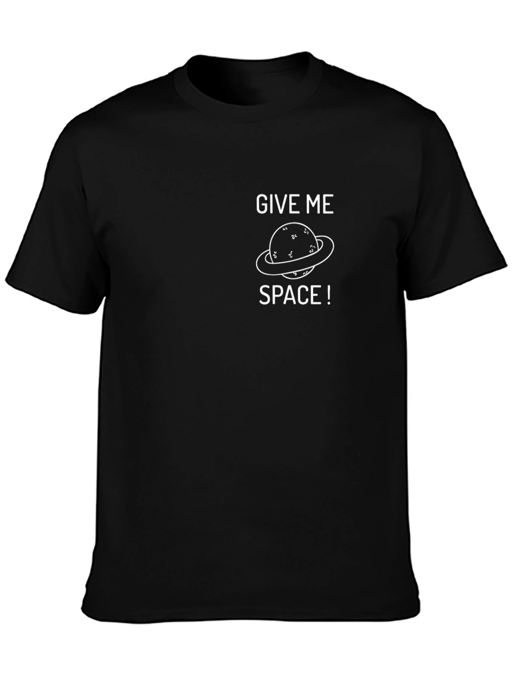 Give Me Space T-Shirt - Black Cotton Graphic Tee