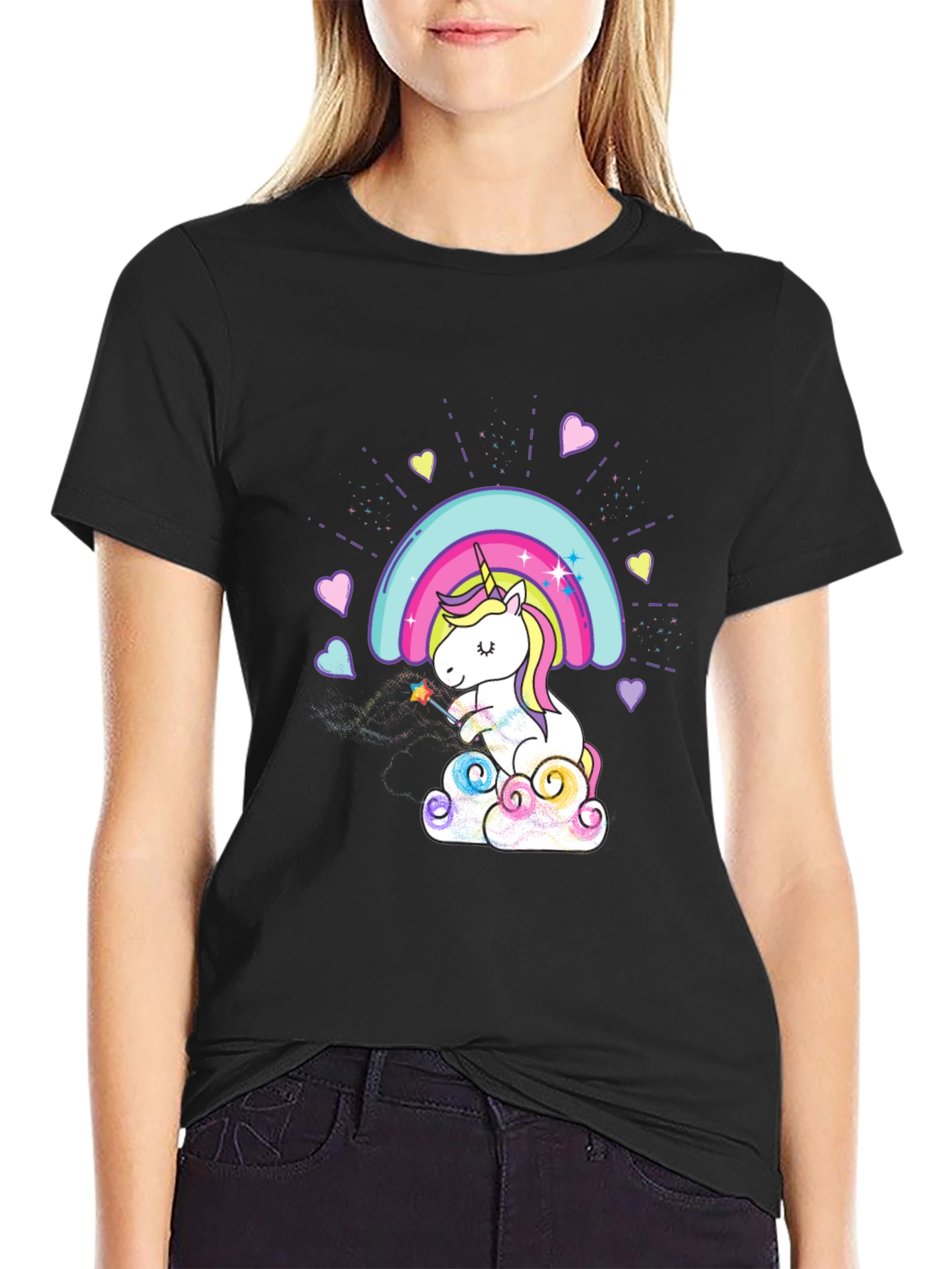 Unicorn Rainbow T-Shirt - Cute Graphic Tee