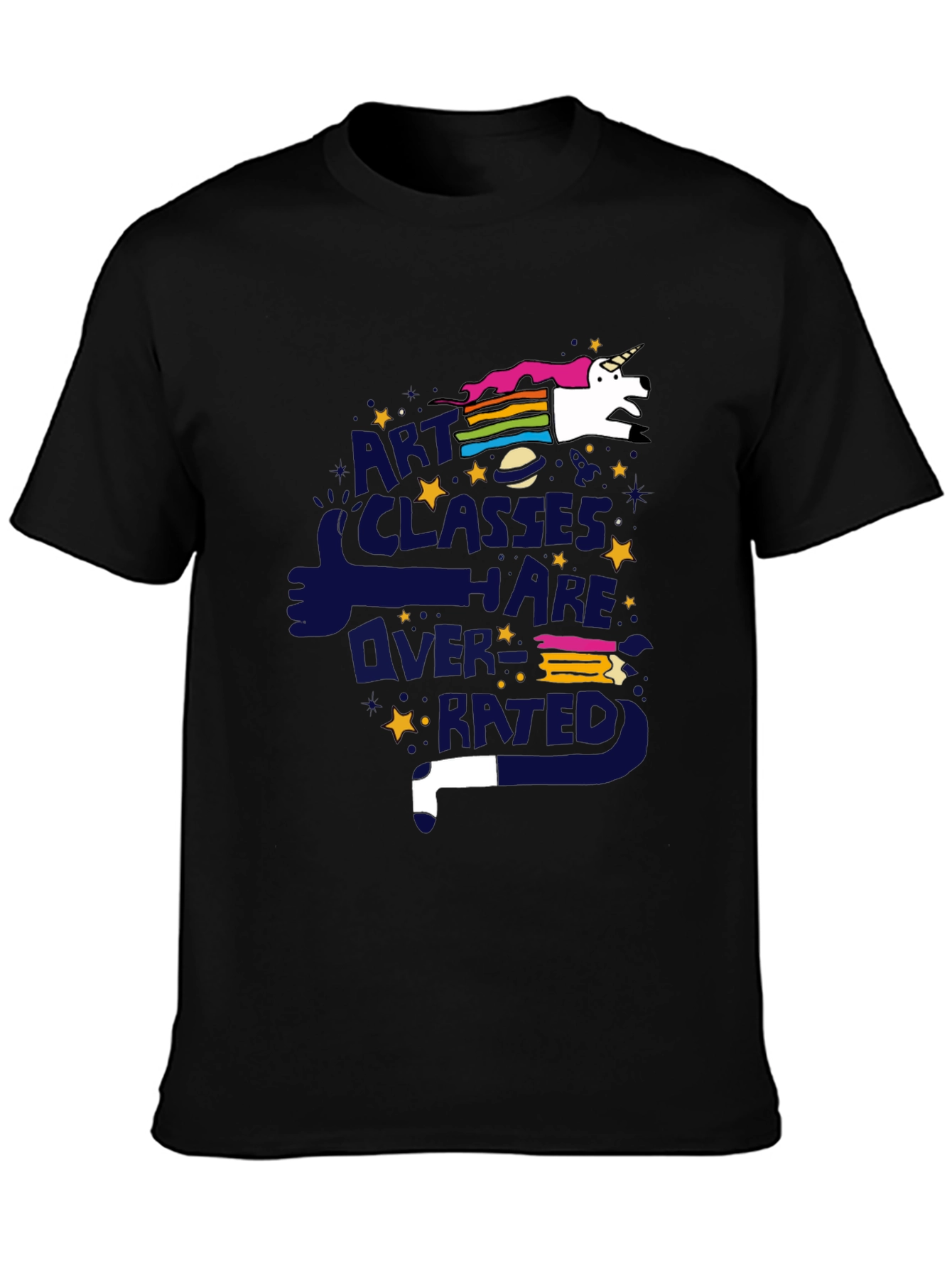 Art Classes Unicorn T-Shirt - Overrated Graphic Tee