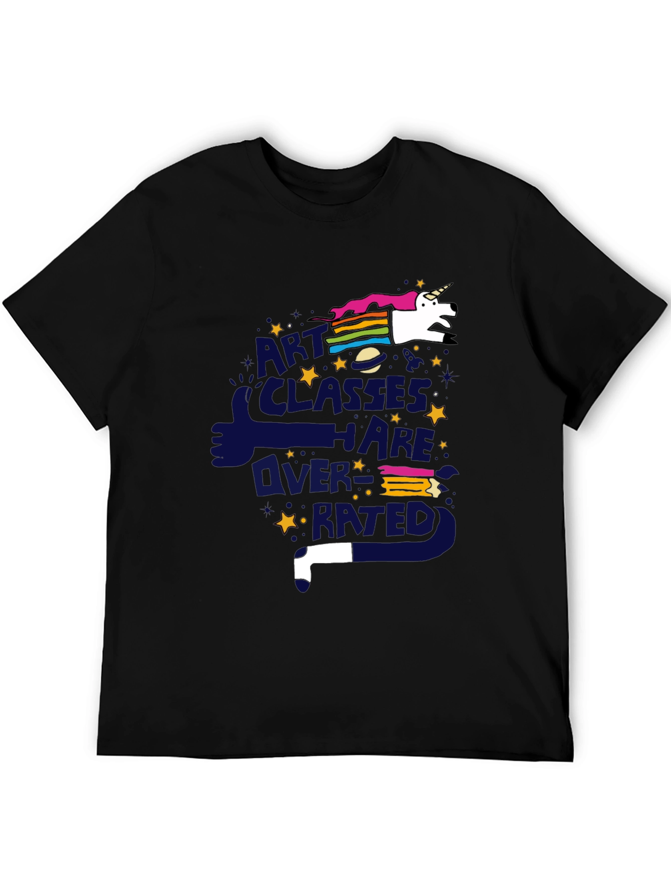 Art Classes Unicorn T-Shirt - Overrated Graphic Tee