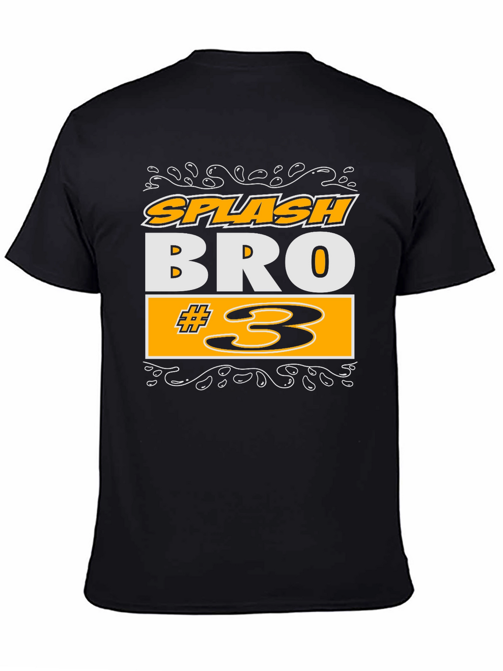 Splash Bro #3 Black Graphic T-Shirt