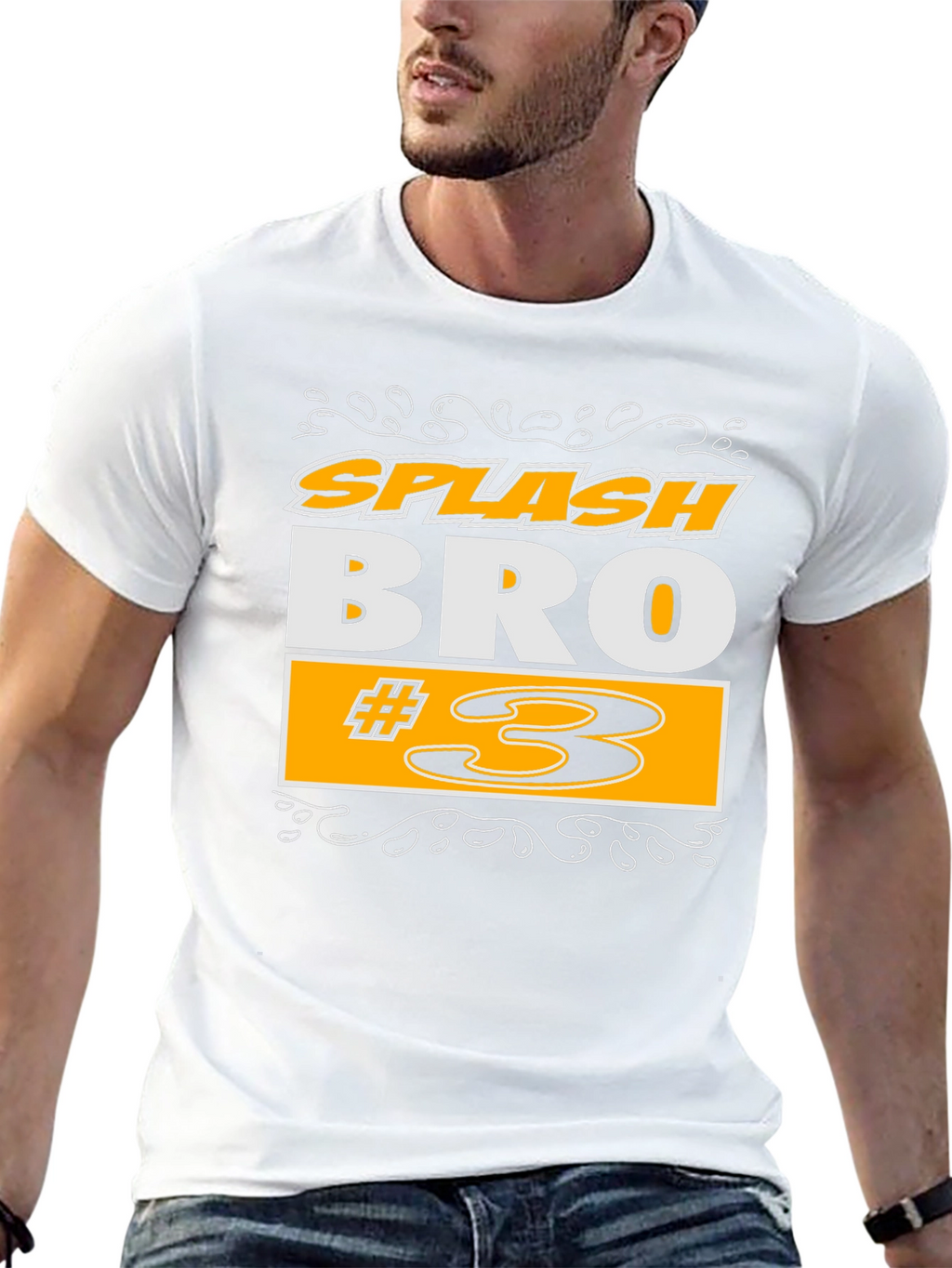 Splash Bro #3 Black Graphic T-Shirt